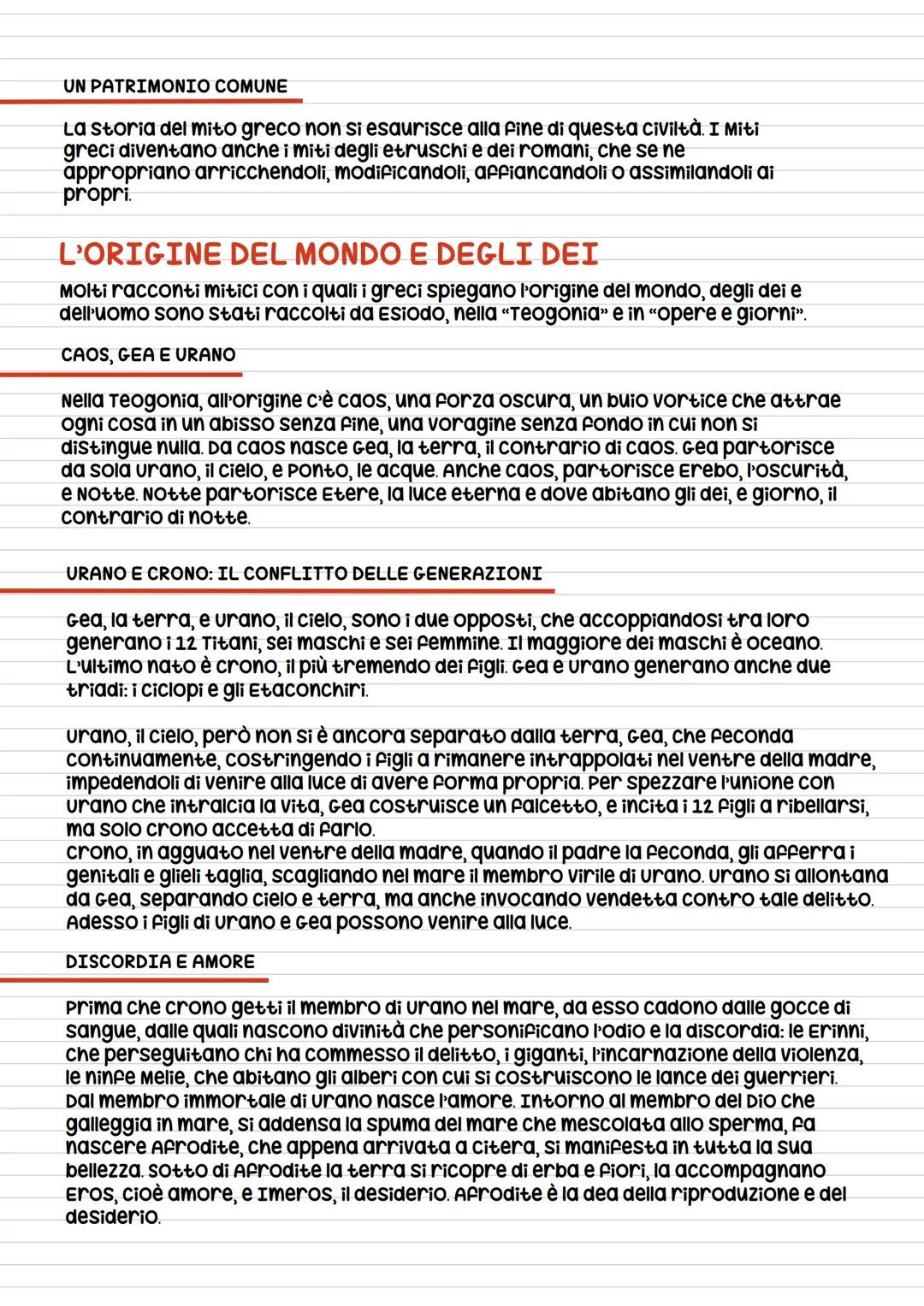 Il mito greco
Mito, dal greco “mithos", significa " insieme di parole organizzate in un
discorso", "discorso che narra una storia”, una stor