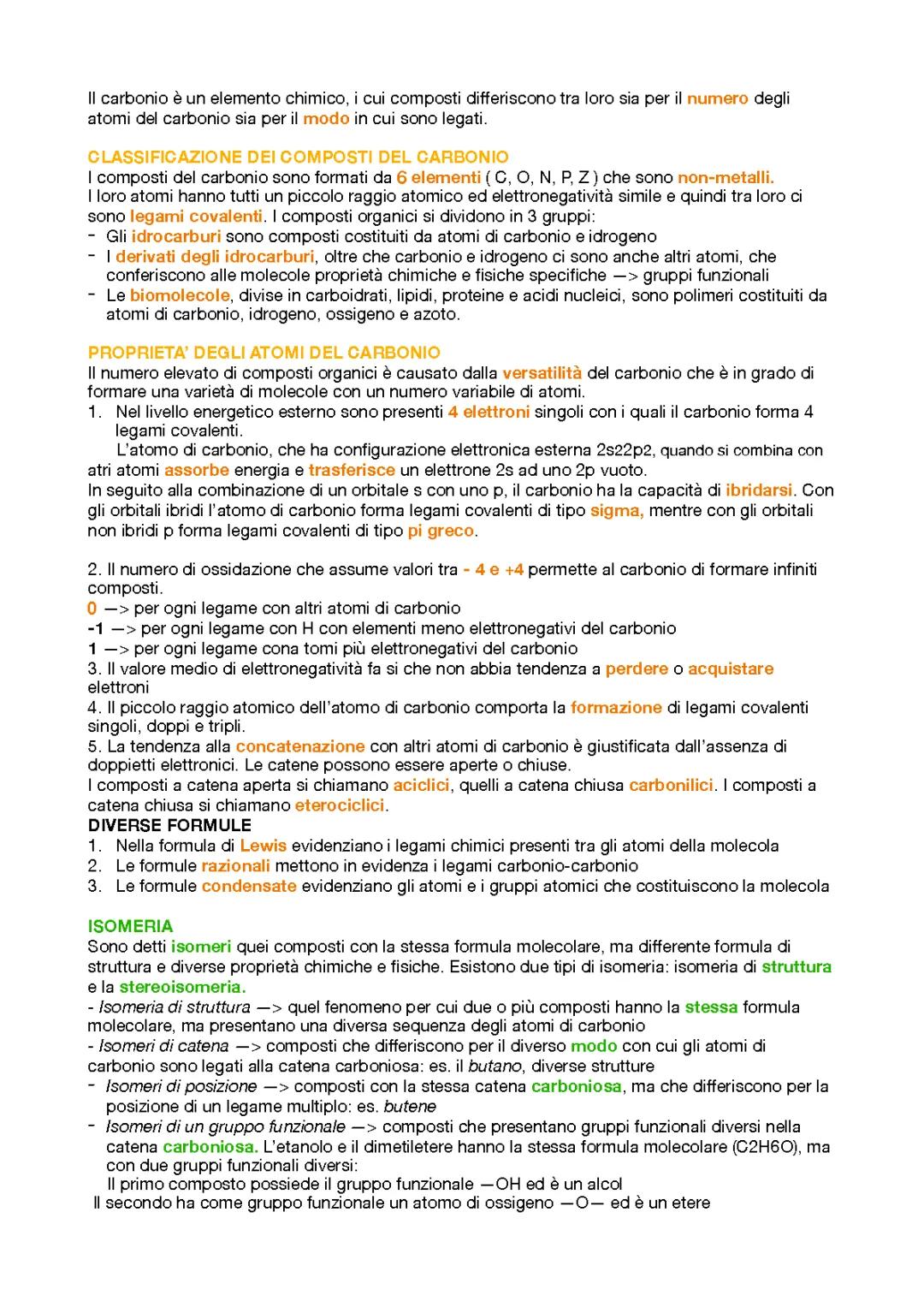 chimica del carbonio