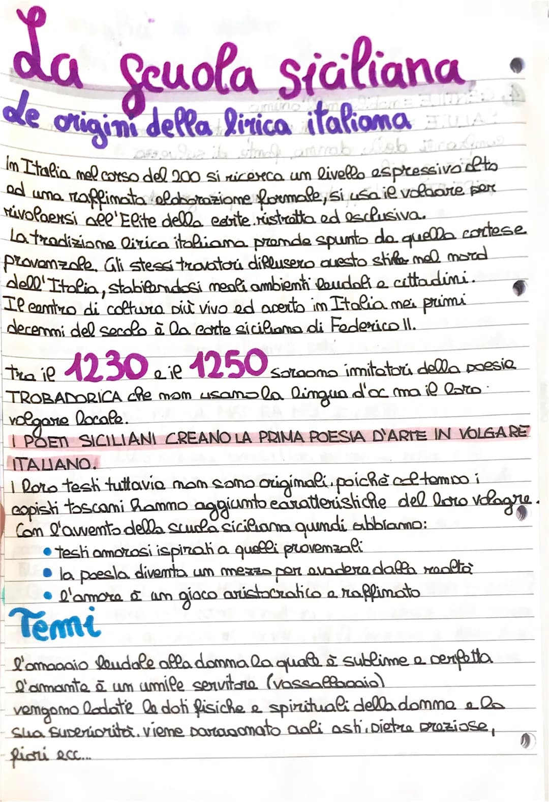 # La Scuola siciliana
## Le origini della lirica italiana
In Italia nel corso del '200 si ricerca un livello espressivo alto
e una raffinata
