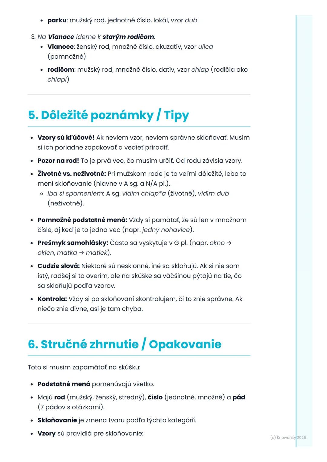 # Podstatné mená
## 1. Prehľad podstatných mien
Podstatné mená sú super dôležité, lebo pomenúvajú všetko okolo nás
ľudí, zvieratá, veci, v