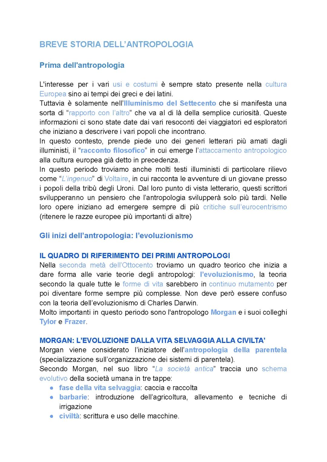 Breve storia dell’antropologia