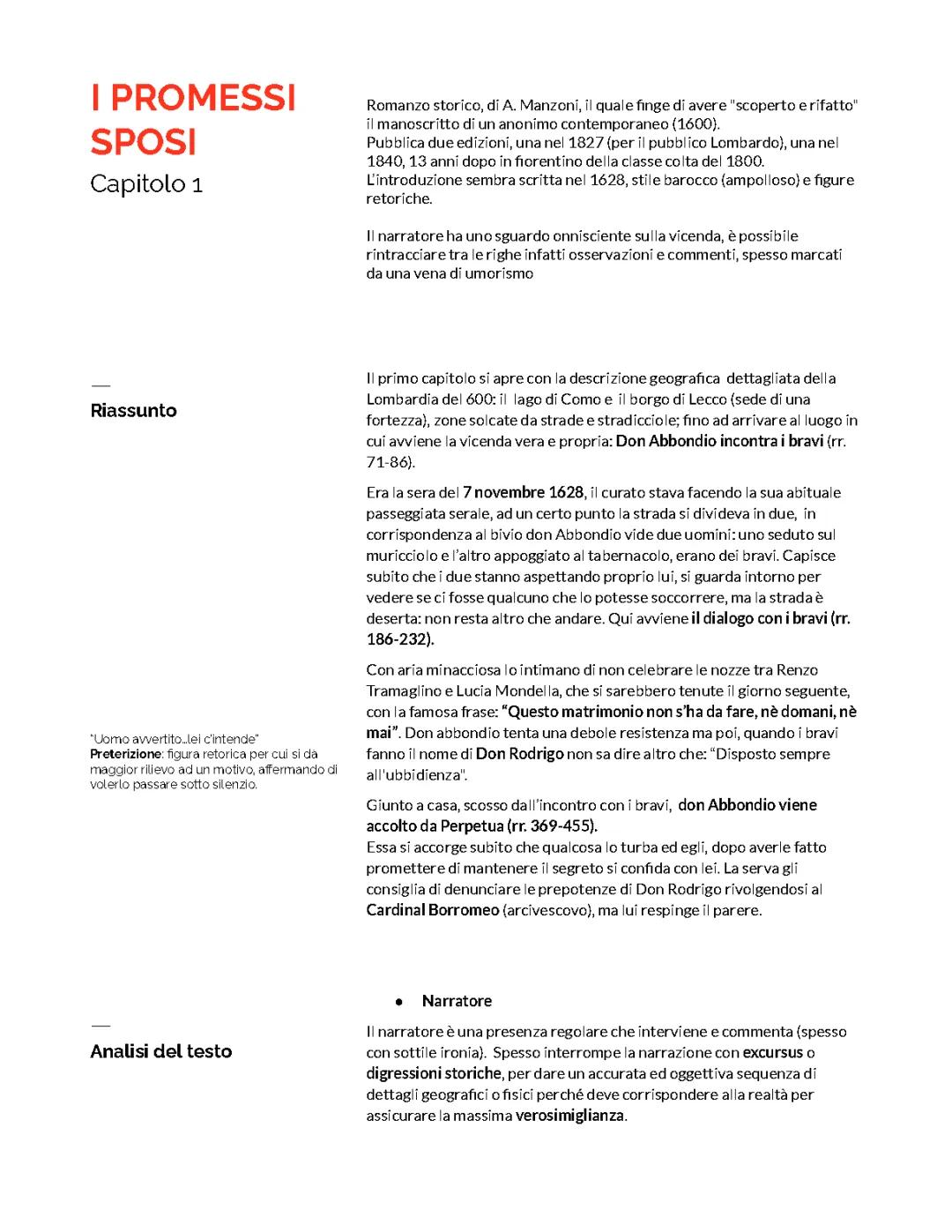 I promessi sposi - Capitolo l
