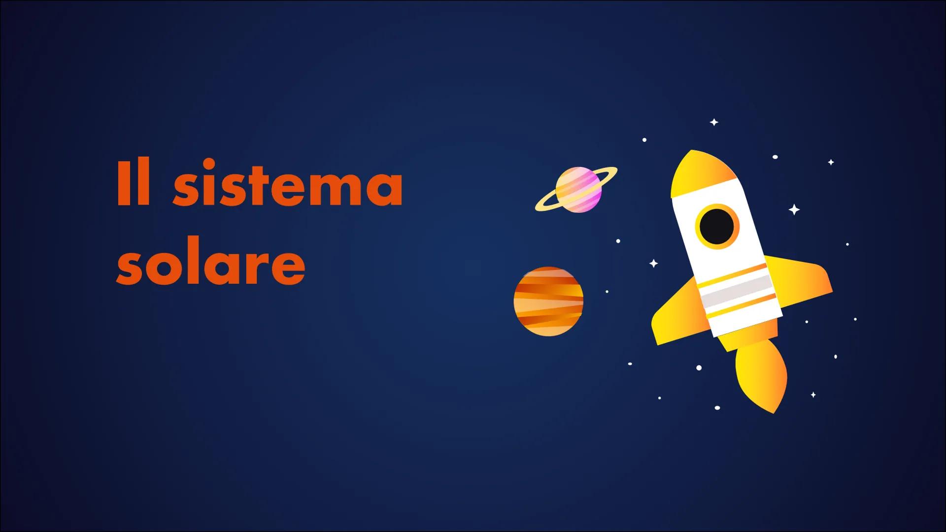 # Il sistema
# solare # IL SISTEMA SOLARE
La terra è un pianeta che orbita intorno al sole insieme ad
altri pianeti: Mercurio, Venere, Mart