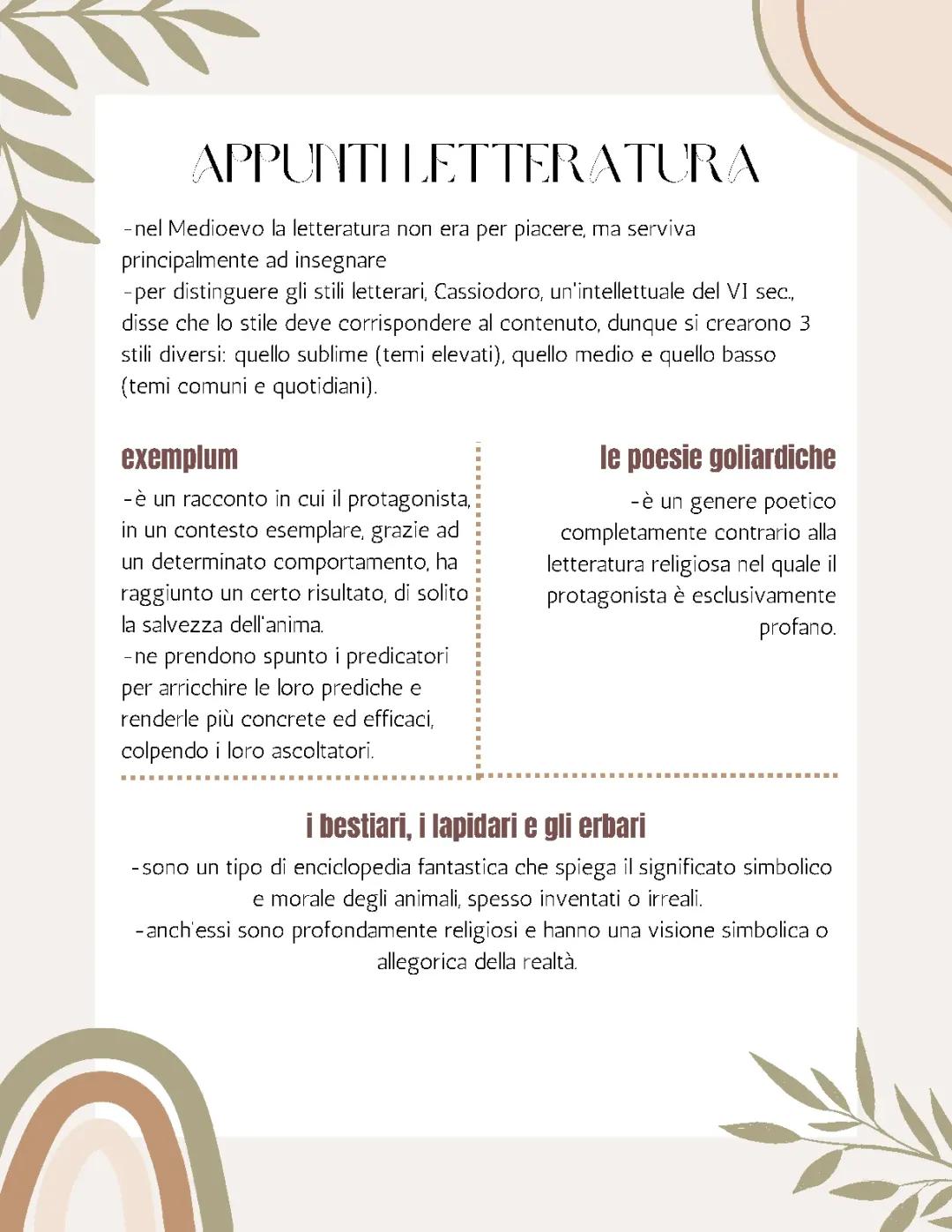 La Letteratura dell’età cortese
