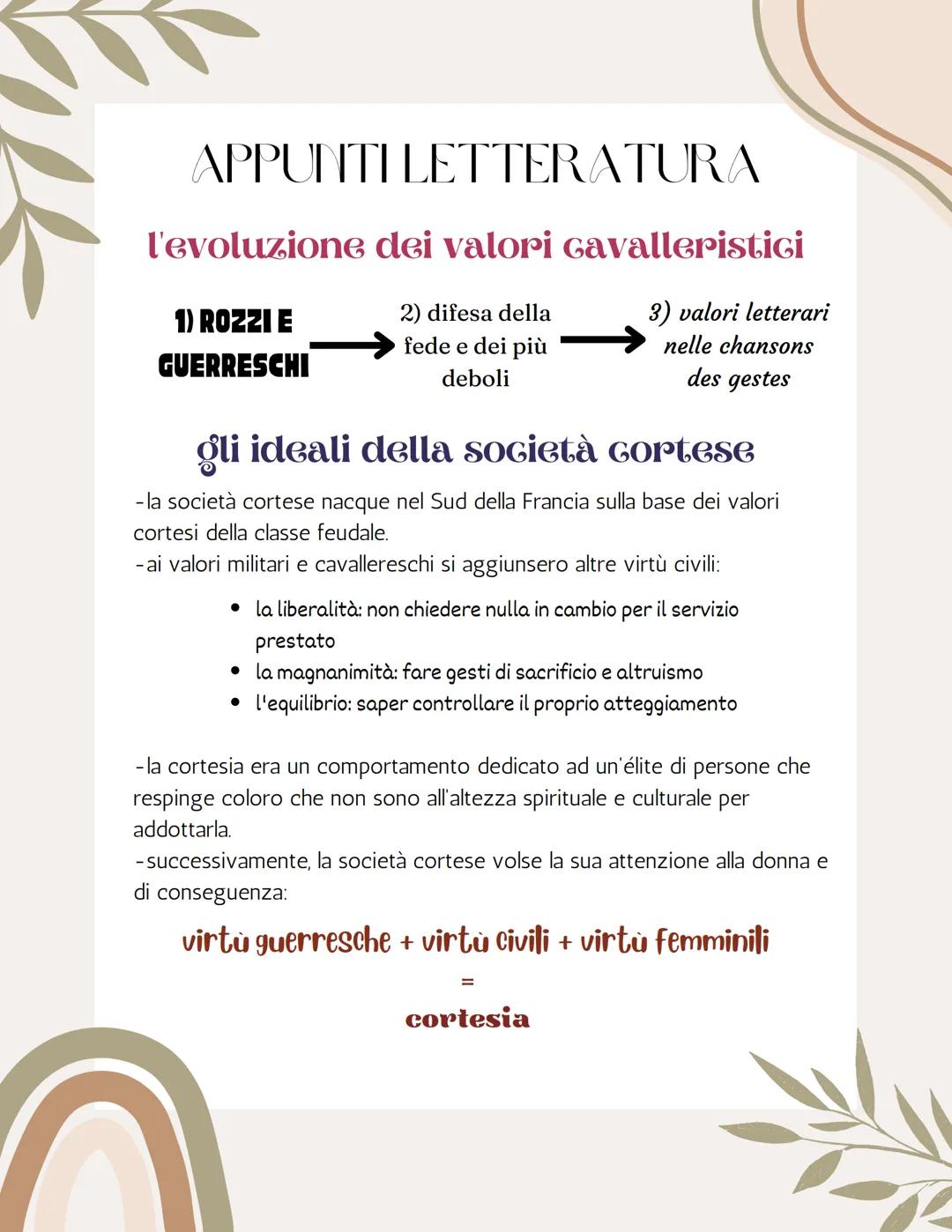 APPUNTI LETTERATURA
- nel Medioevo la letteratura non era per piacere, ma serviva
principalmente ad insegnare
- per distinguere gli stili le
