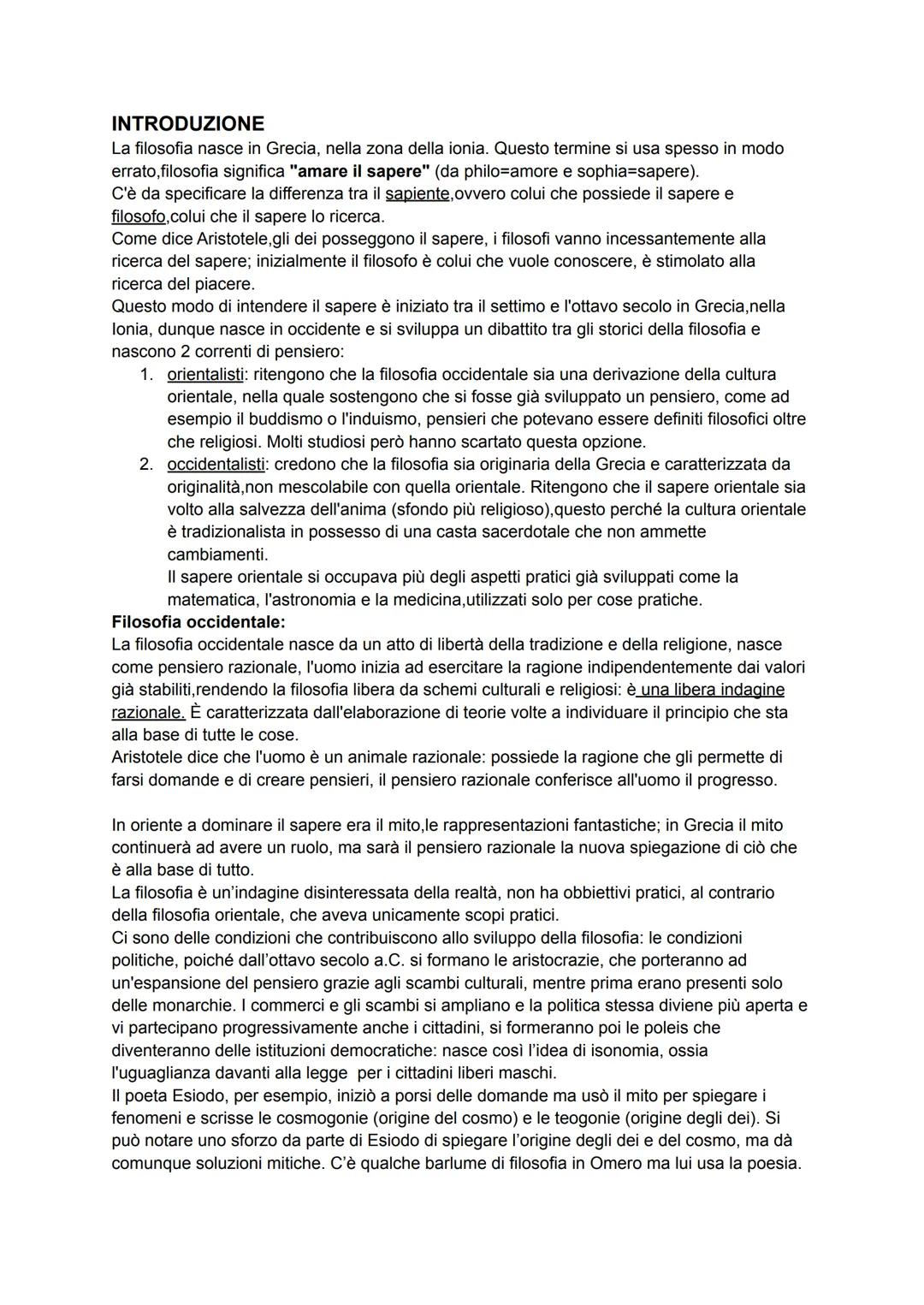 Filosofi presofisti e fisici pluralisti.