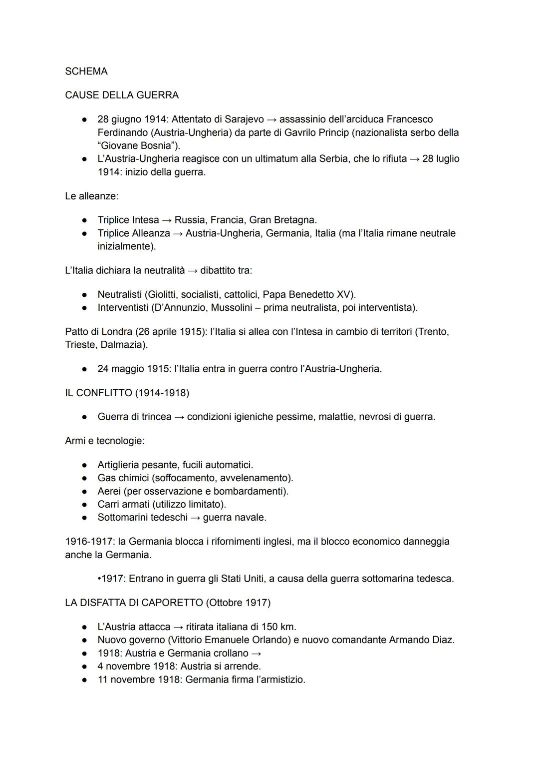 # LA PRIMA GUERRA MONDIALE
Cause e scoppio della guerra
La Prima Guerra Mondiale iniziò nel 1914 e coinvolse molte nazioni europee. Il mot