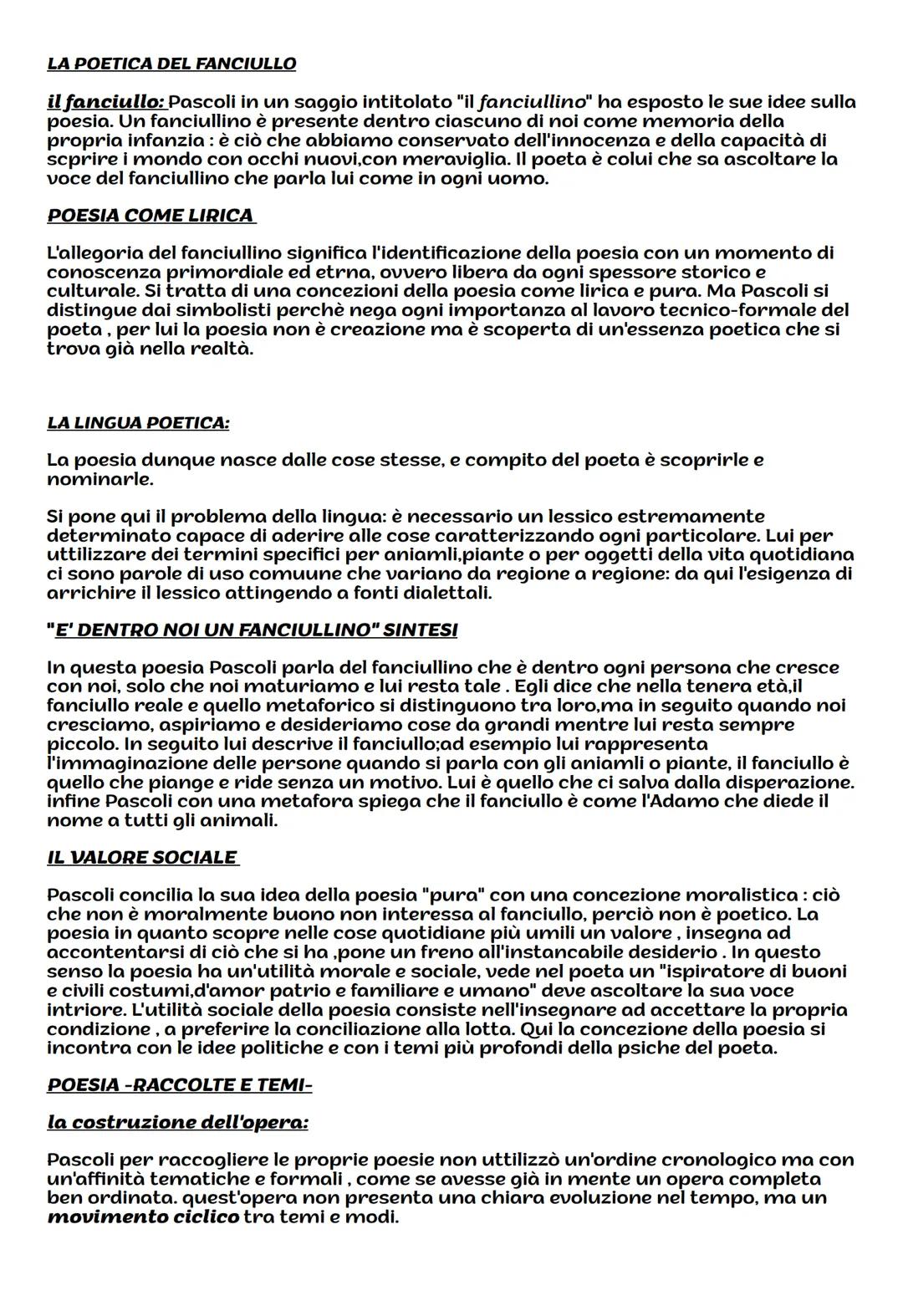 # Pascoli
DECADENZA:
Il tema della "decadenza" ha una funzione provocatoria che ispirò una rivista
letteraria parigina del 1886. Parlando