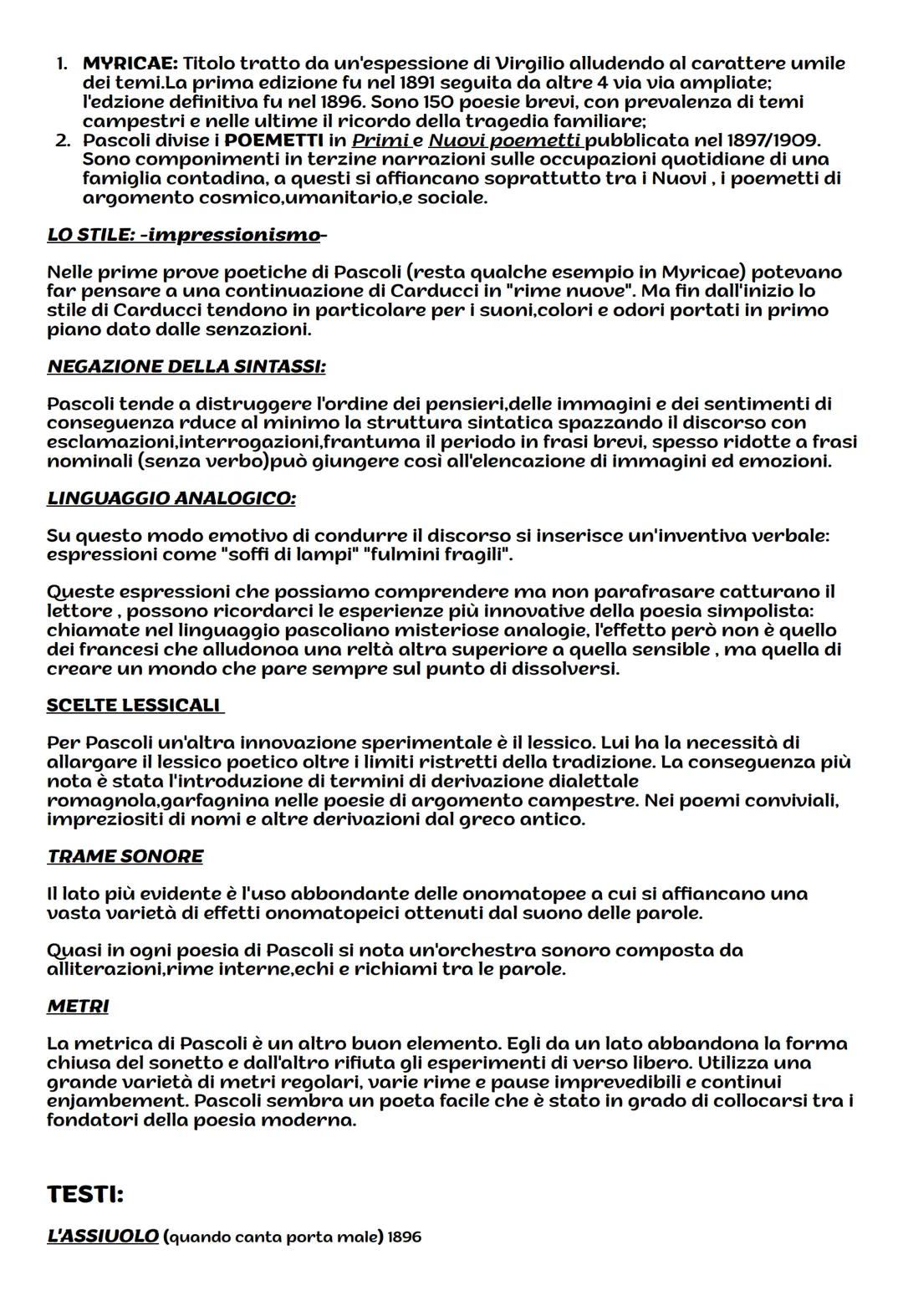 # Pascoli
DECADENZA:
Il tema della "decadenza" ha una funzione provocatoria che ispirò una rivista
letteraria parigina del 1886. Parlando
