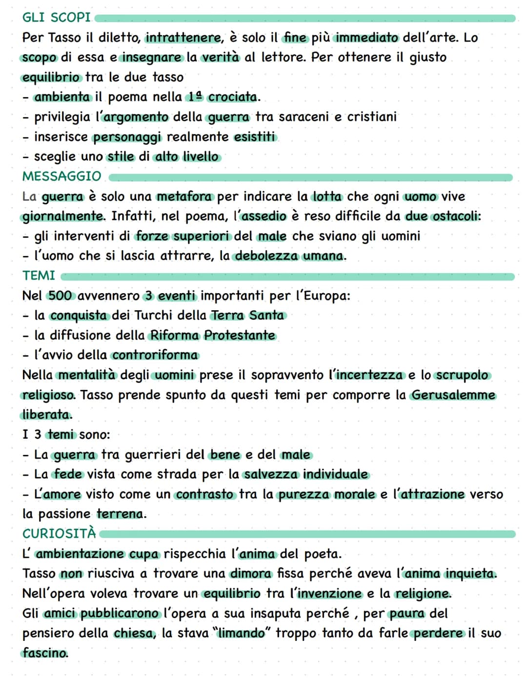 # Torquato Tasso
## VITA E OPERE
Durante metà 500 ci fu una crisi politica e sociale, questo determinò una perdita di certezze nella fede r