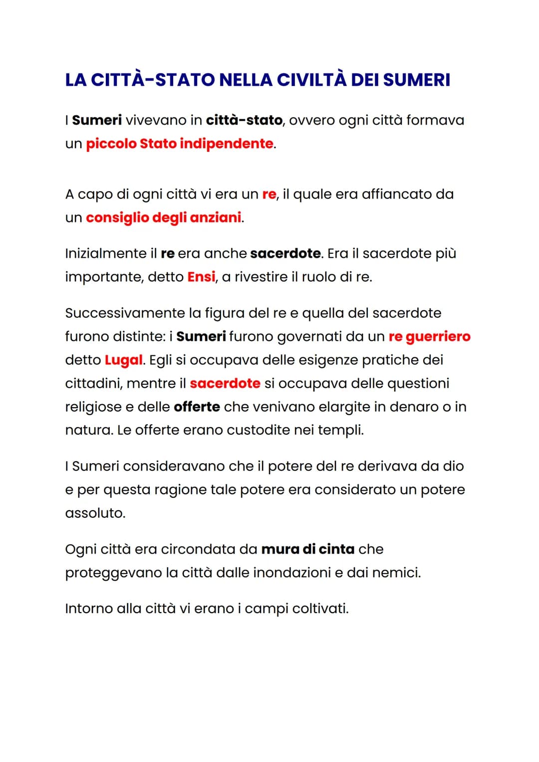 # I SUMERI
Ancora oggi **non sappiamo** con sicurezza **da dove sono**
**giunti i Sumeri**:
- forse provenivano dall'altopiano dell'Iran;
-
