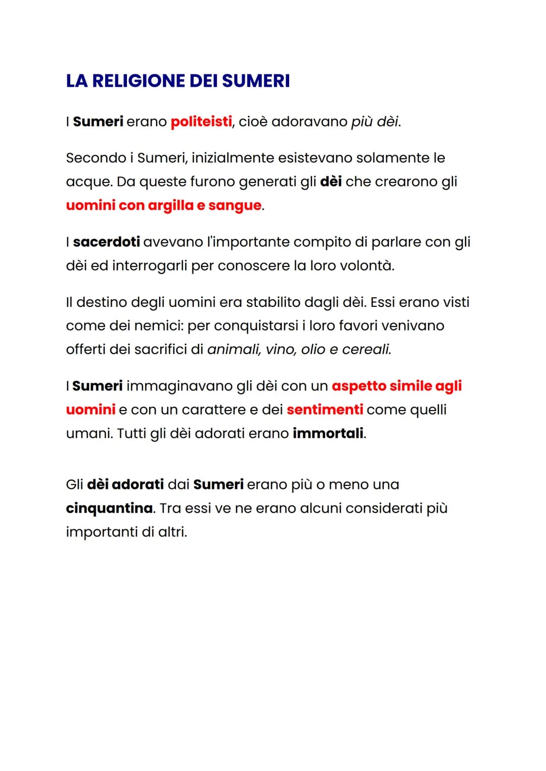 # I SUMERI
Ancora oggi **non sappiamo** con sicurezza **da dove sono**
**giunti i Sumeri**:
- forse provenivano dall'altopiano dell'Iran;
-
