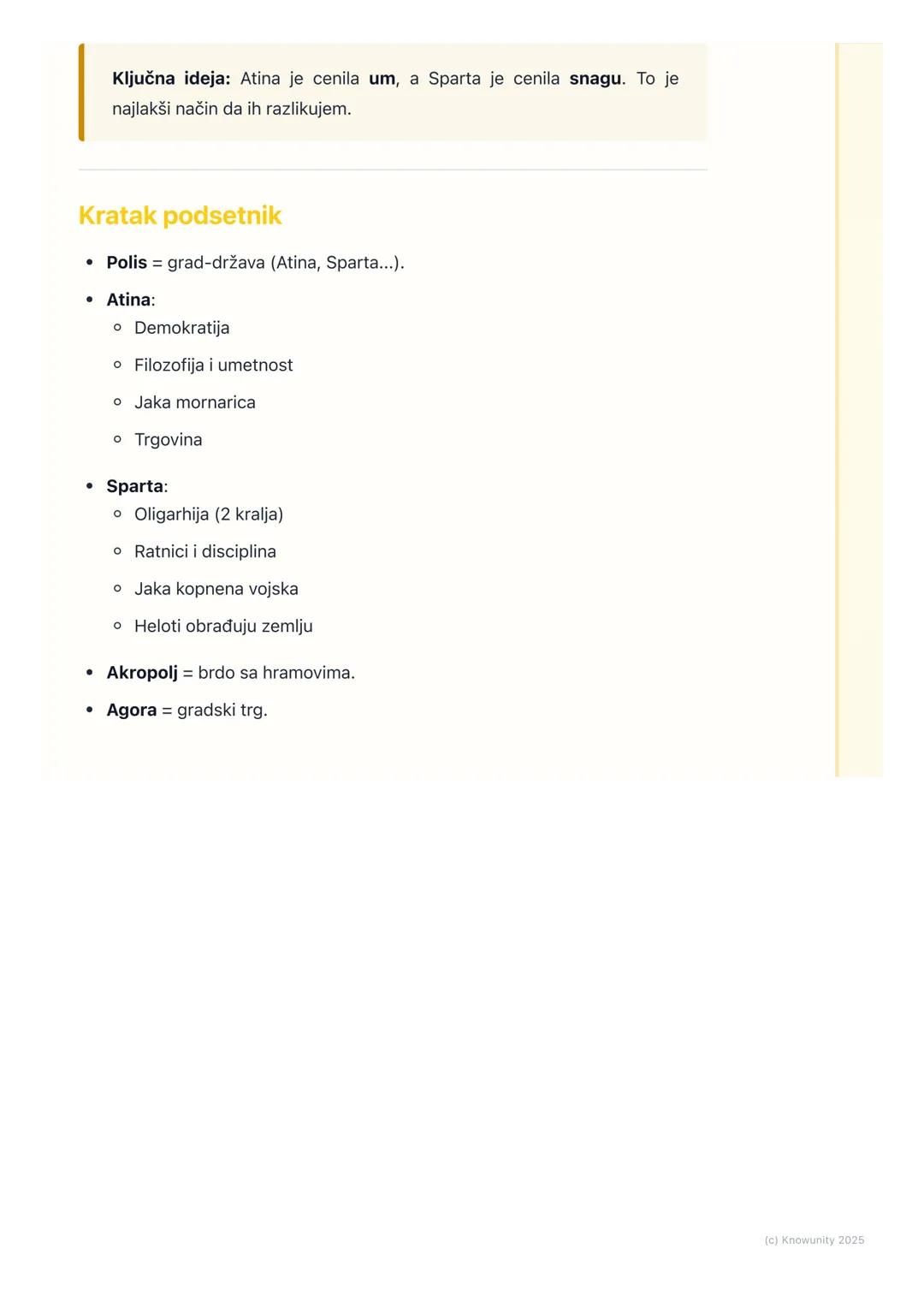 # Grčki polisi: Atina i Sparta
Uvod u grčke polise
Polisi su bili gradovi-države u Staroj Grčkoj. Svaki polis je bio kao mala,
nezavisna d