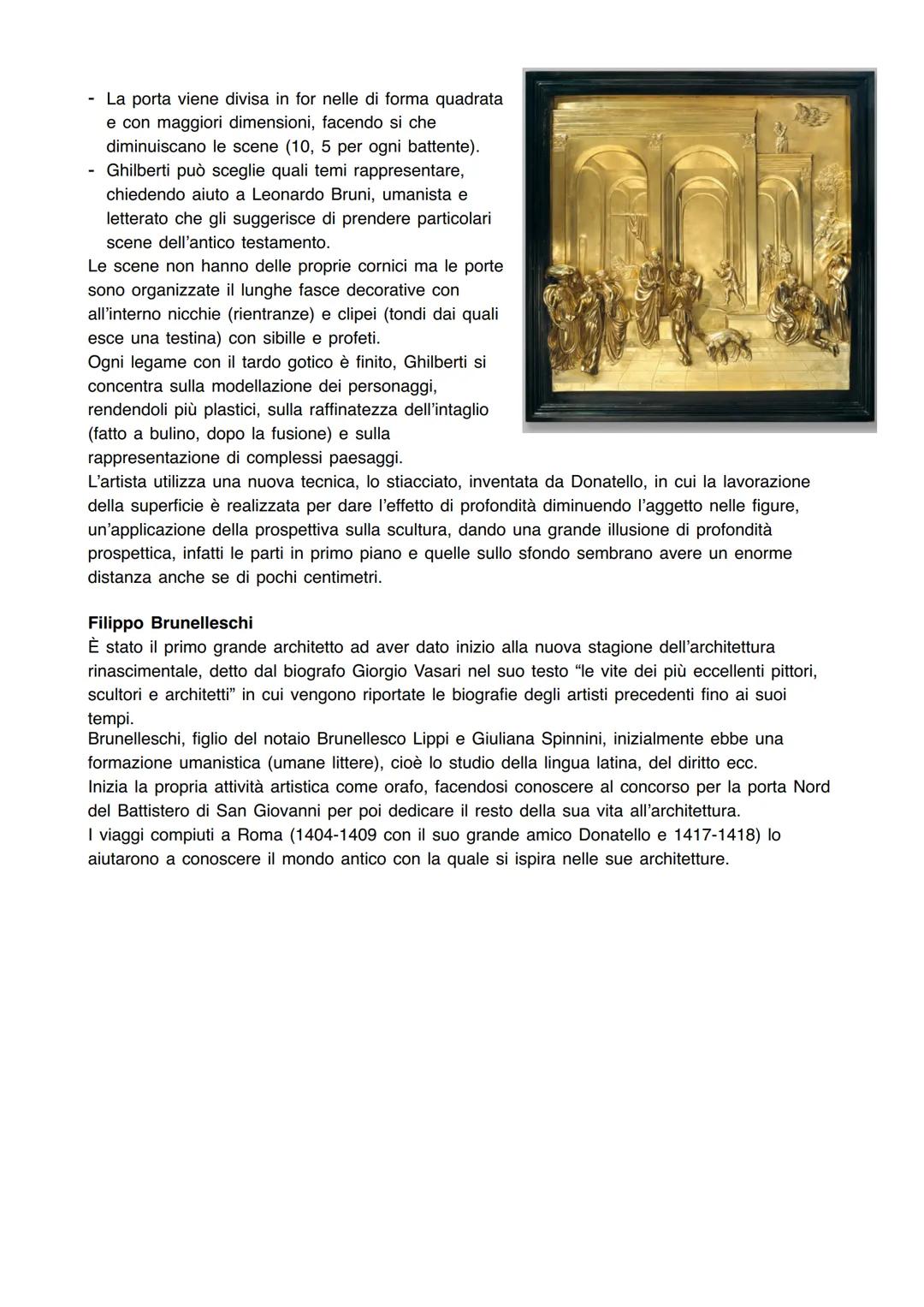 CONCORSO DELL'ARTE DI CALIMALA O DEI MERCANTI
Il rinascimento inizia a sentirsi nel 1401 quando viene bandito dall'arte di Calimala o dei
Me