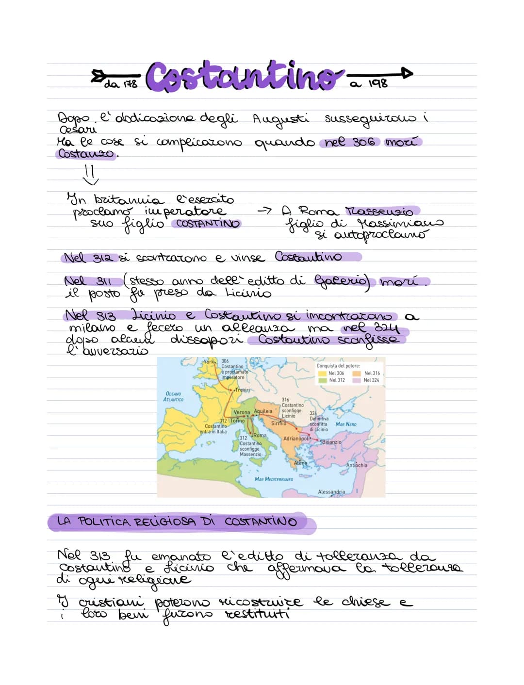 # da 178 Costantino a 198
Dopo l'abdicazione degli Augusti susseguirono i Cesari.
Ma le cose si complicarono quando nel 306 morì Costanzo.