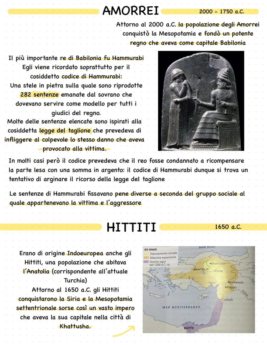 Amorrei - Babilonesi - Hittiti – pagina 1