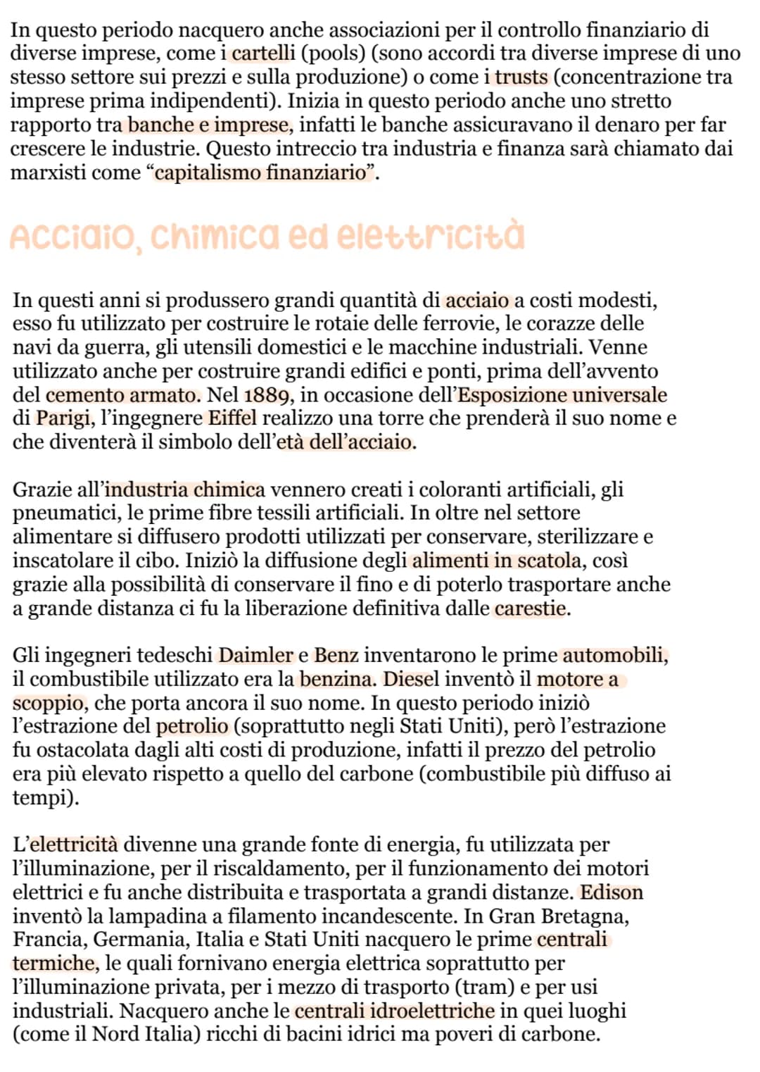 La seconda rivoluzione
industriale
crisi e protezionismo
Questo periodo prende nome di seconda rivoluzione industriale grazie
ad una serie