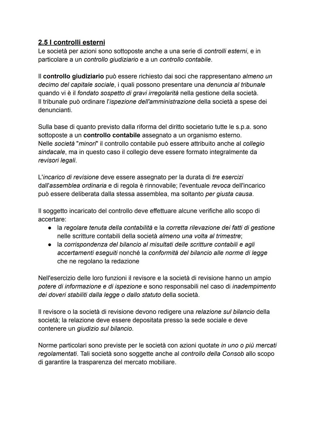 # LA SOCIETÁ PER AZIONI
# 1)LA COSTITUZIONE DELLE SOCIETÀ PER AZIONI
## 1.1 caratteri della società per azioni
La società per azioni è un