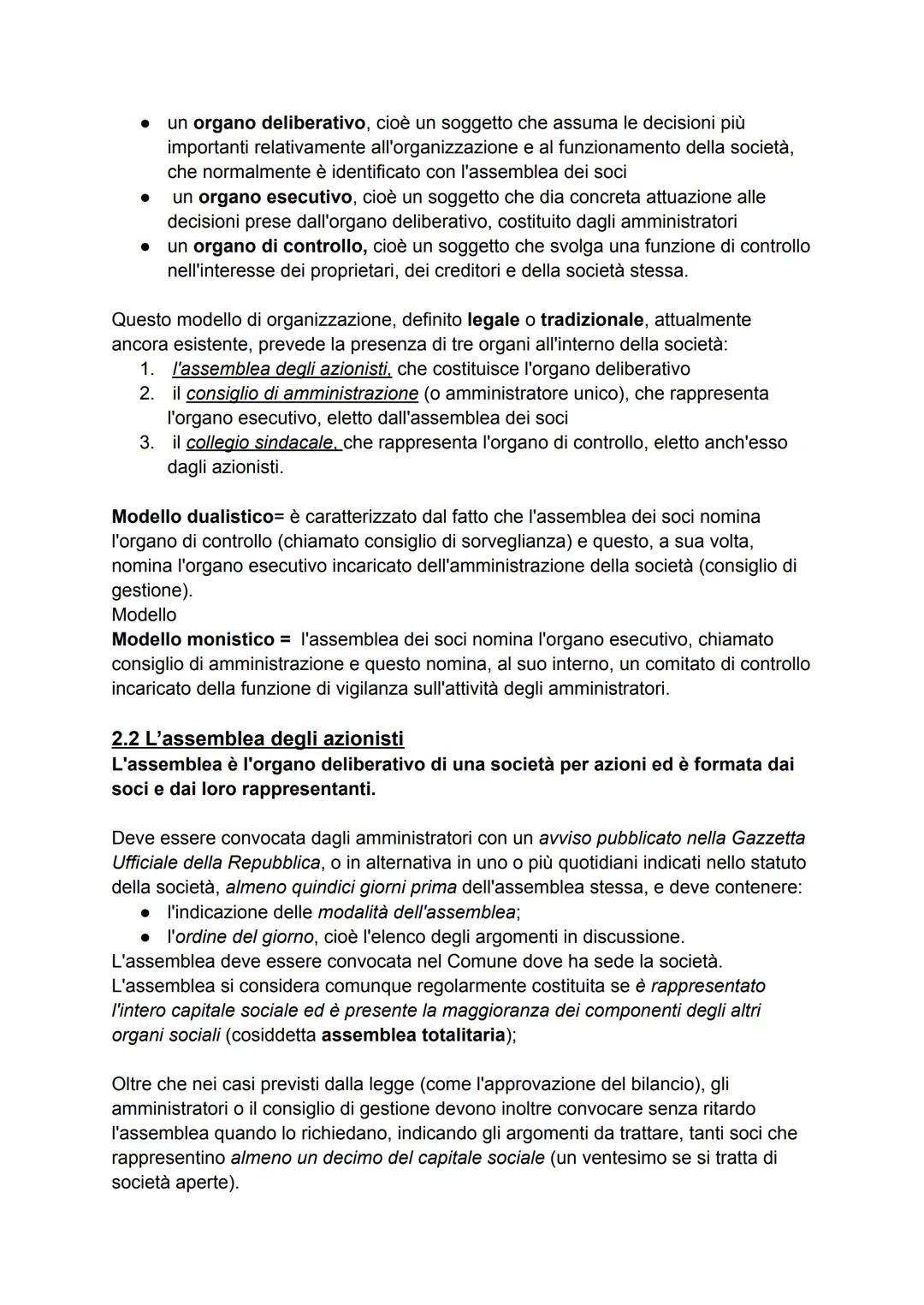 # LA SOCIETÁ PER AZIONI
# 1)LA COSTITUZIONE DELLE SOCIETÀ PER AZIONI
## 1.1 caratteri della società per azioni
La società per azioni è un
