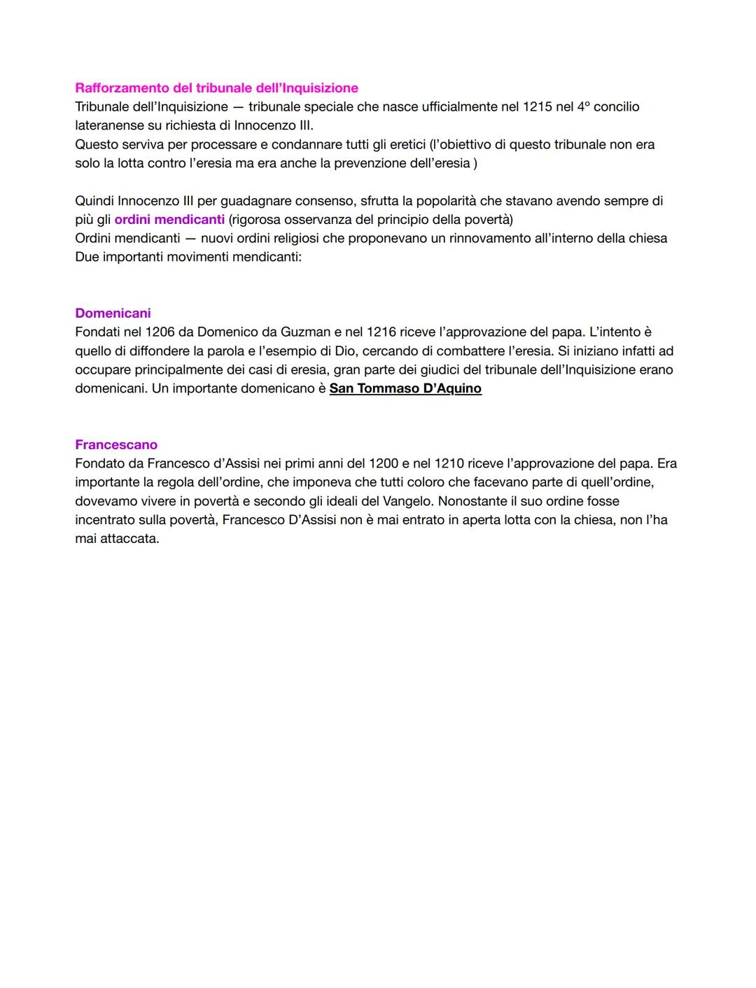 # Innocenzo III e ordini mendicanti
L'imperatore non era in lotta soltanto con i comuni ma era in lotta anche con il papato, e questa
degen