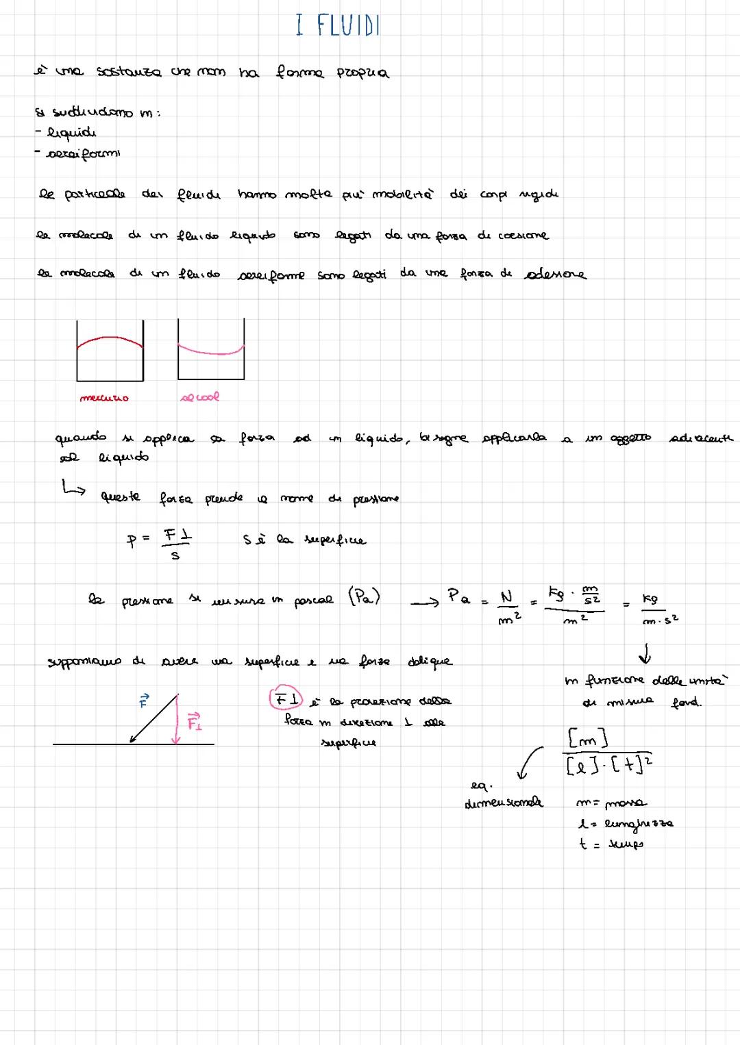 Fisica dei Fluidi: Formule, Definizioni e Approfondimenti