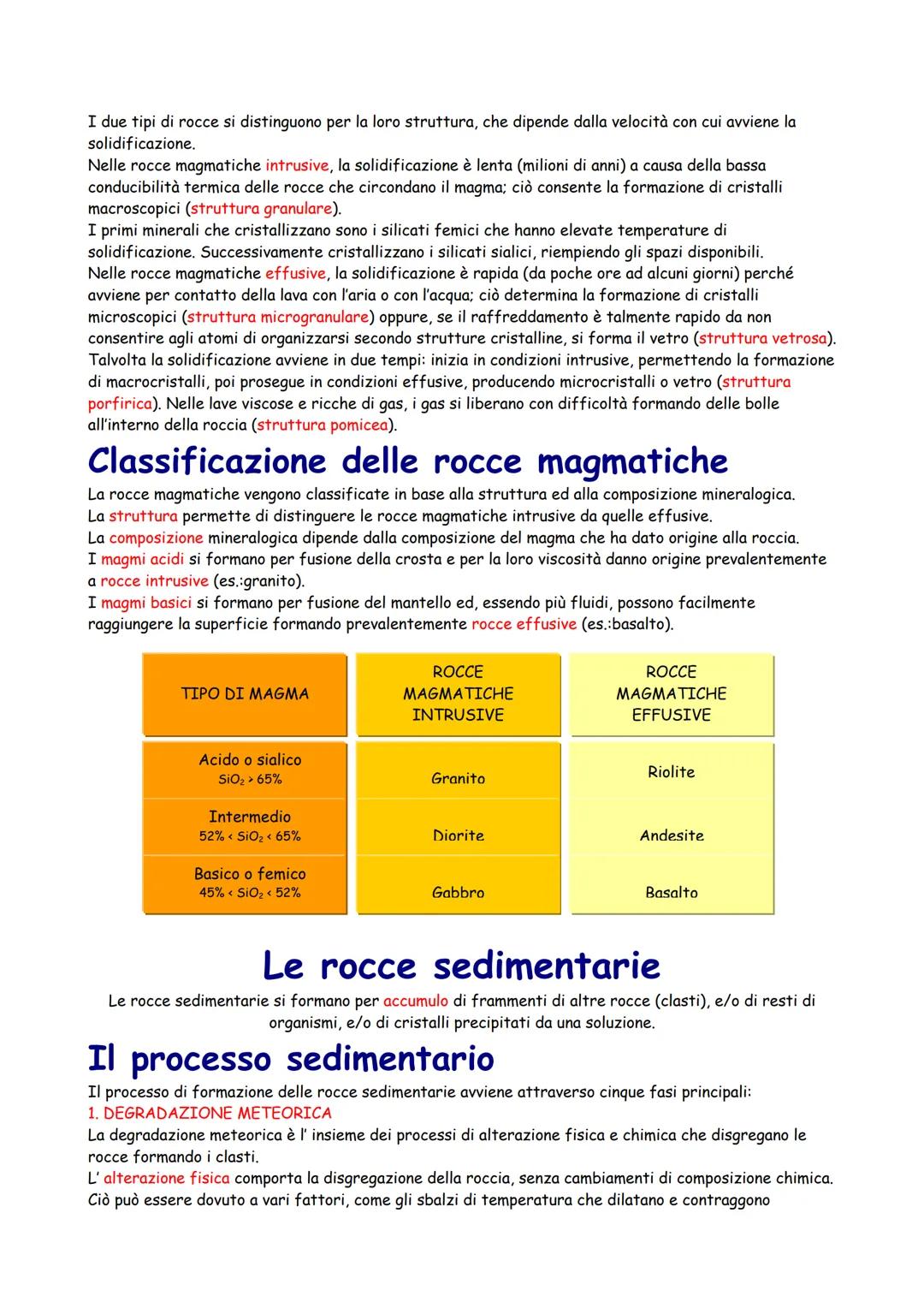 # Le rocce
Una roccia è un aggregato naturale di minerali e/o solidi di altro tipo, caratterizzato da una propria
composizione e struttura.