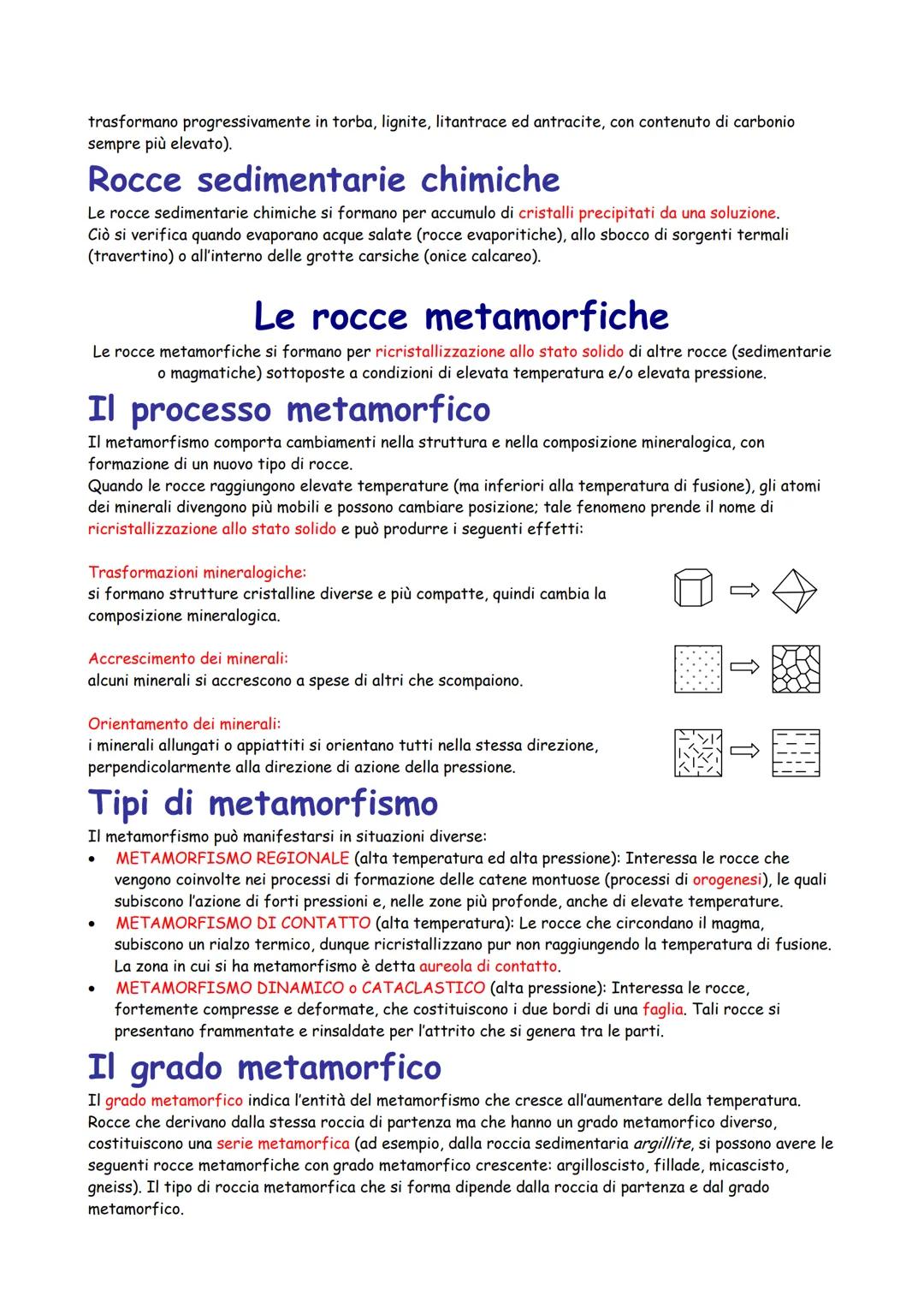 # Le rocce
Una roccia è un aggregato naturale di minerali e/o solidi di altro tipo, caratterizzato da una propria
composizione e struttura.
