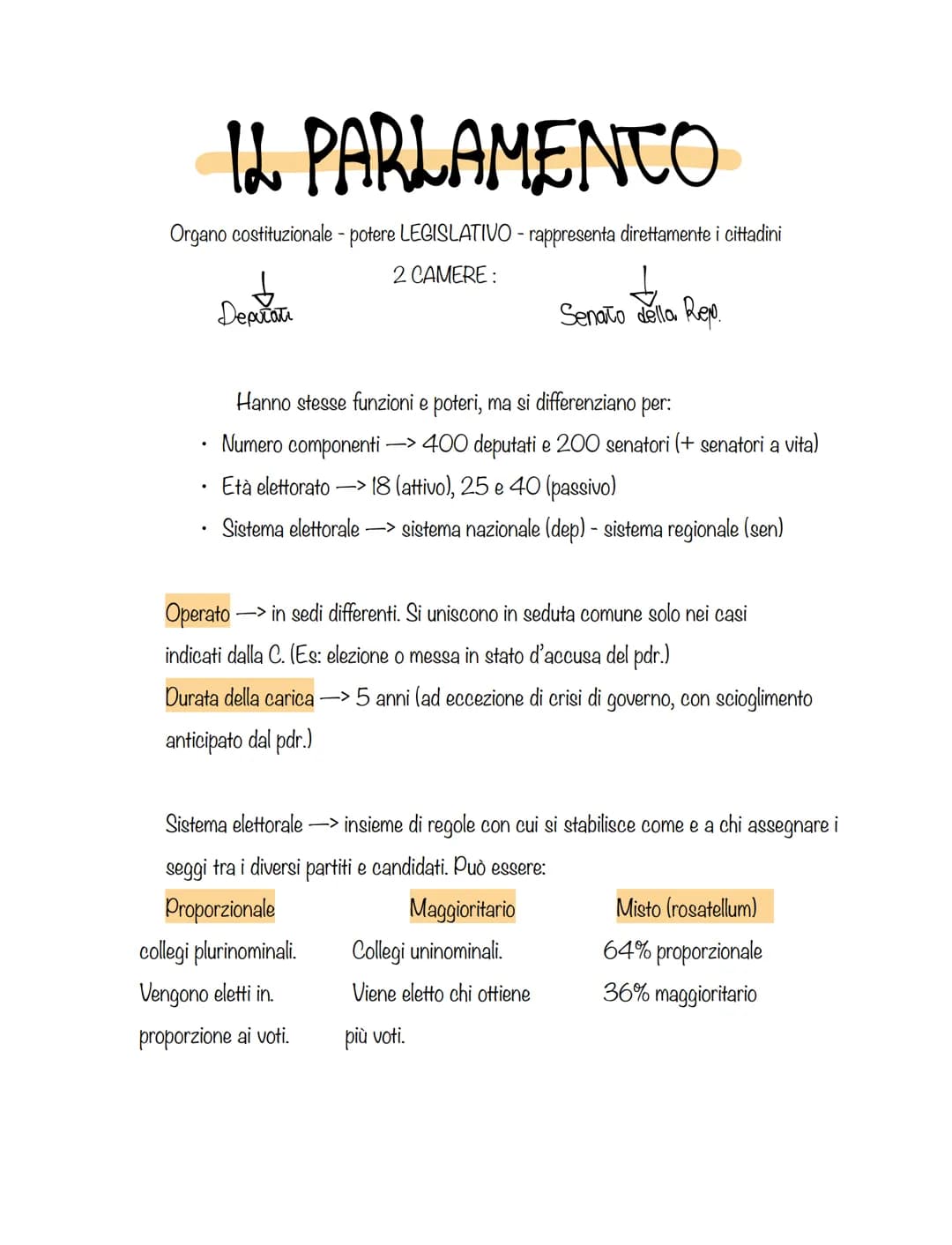 # IL PARLAMENCO
Organo costituzionale - potere LEGISLATIVO - rappresenta direttamente i cittadini
Deputati
2 CAMERE:
Senato della Rep
H
