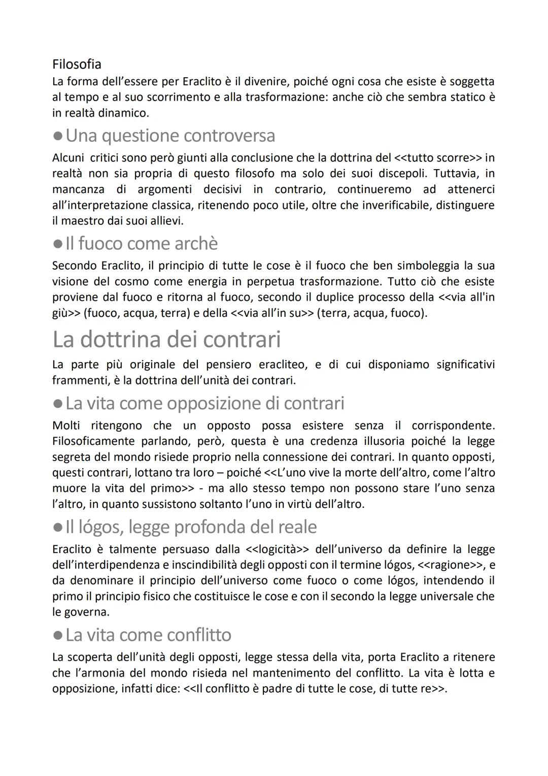 Filosofia
Eraclito
Un pensatore "oscuro"
Di Eraclito sappiamo pochissimo: nacque e visse nella colonia ionica di Efeso tra il VI
e il V seco