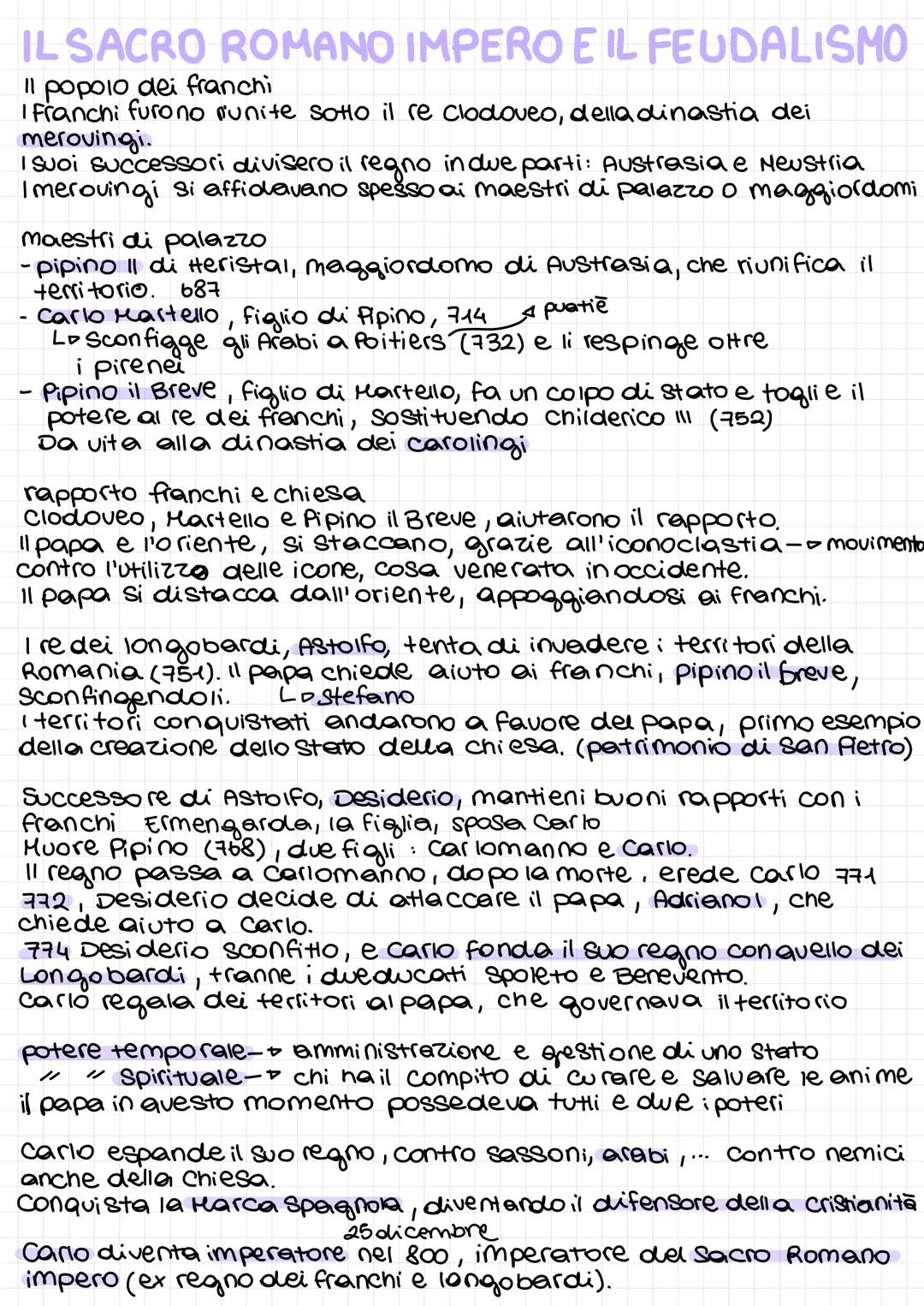IL SACRO ROMANO IMPERO E IL FEUDALISMO
11 popolo dei franchi
I Franchi furono punite sotto il re Clodoveo, della dinastia dei
merovingi.
I s