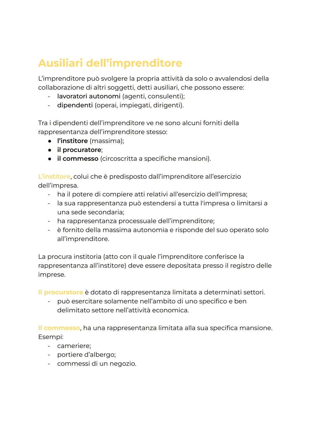 # L'imprenditore
In base all'art. 2082 c.C:
"colui che esercita professionalmente un'attività economica organizzata al fine della
produzio