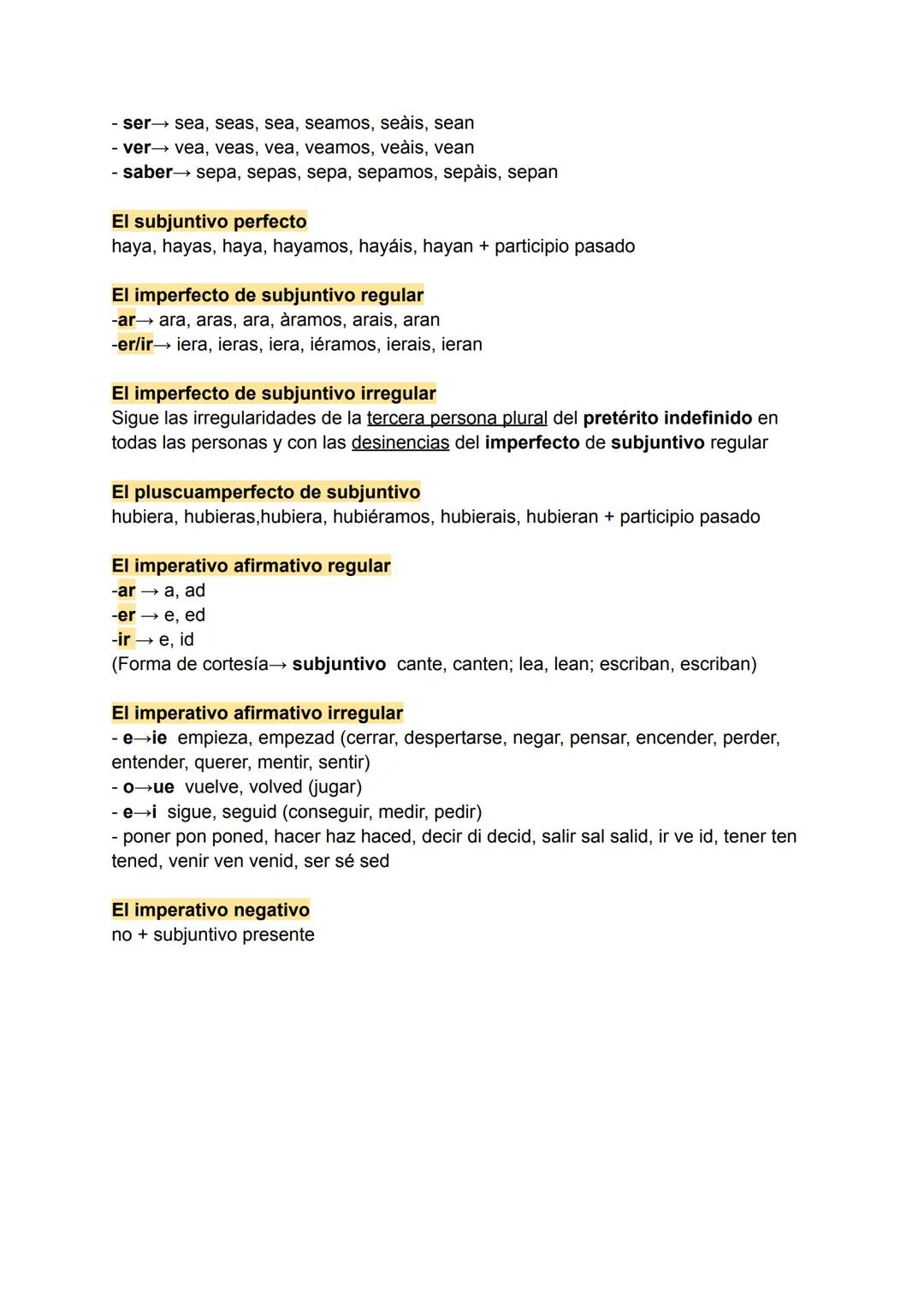 Participios regulares
-ar โโado, er/ir โ ido
Participios irregulares
abrir, hacer, escribir, volver, disponer, decir, poner, romper, ver, se
