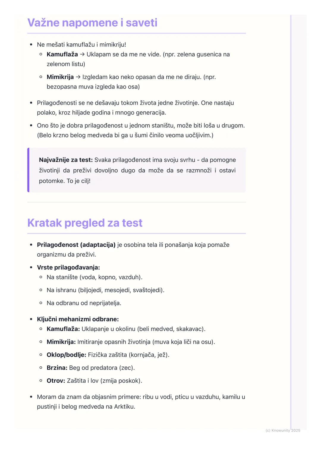 # Prilagođavanje Životinja
Uvod u prilagođavanje životinja
Sve životinje žive u nekom okruženju, koje se zove stanište. Da bi preživele,
m
