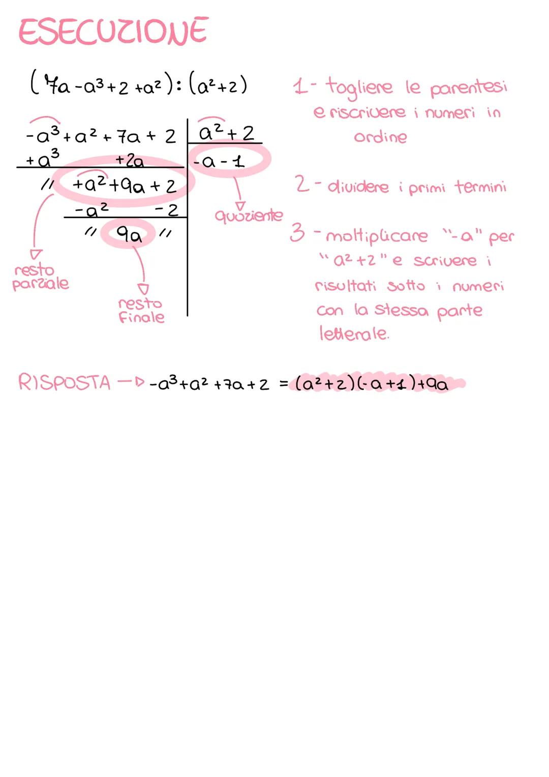 divisioni tra polinomi
A e B sono
A: B=Q
ฺฉู
dividendo
2 polinomi, A รจ divisibile per B se:
quoziente
divisore
Un polinomio รฉ divisibile per