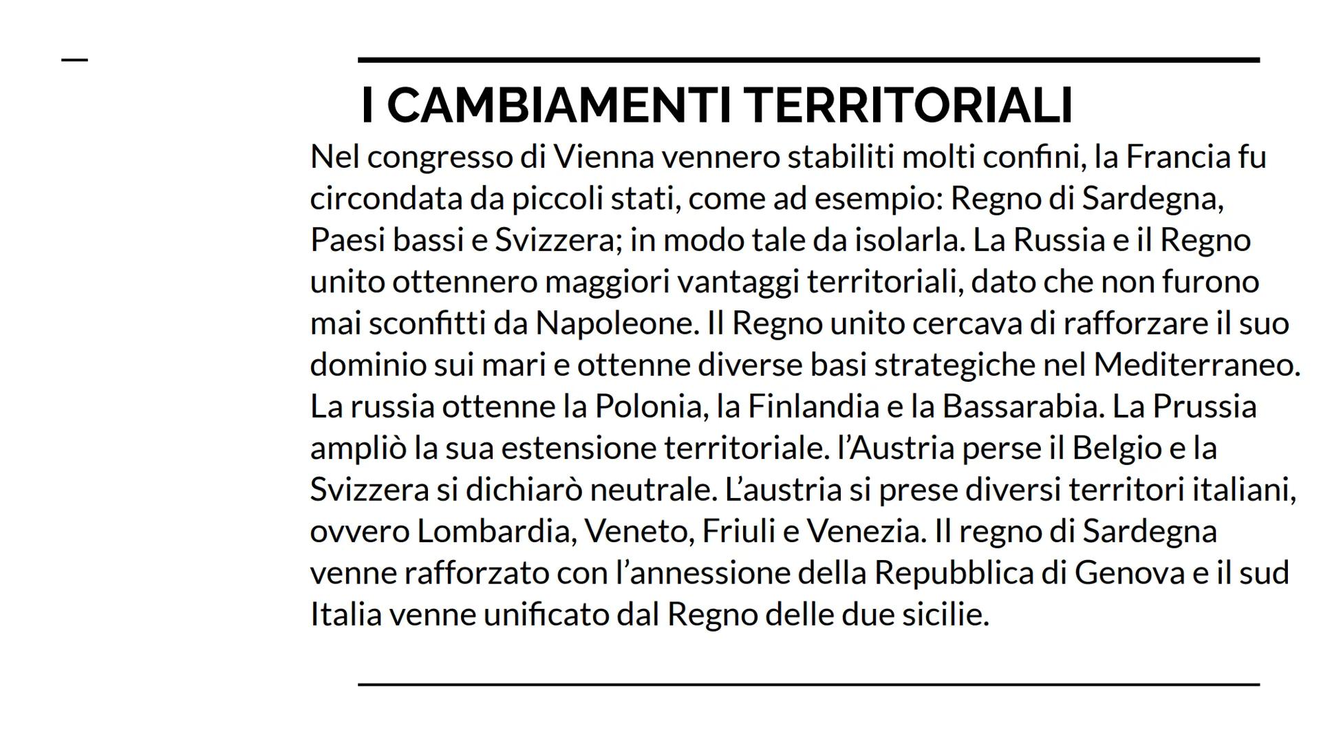 L'EUROPA DOPO
NAPOLEONE
Lavoro svolto da Luca Toia La restaurazione
Dopo la morte di Napoleone, i capi di stato europei si
riunirono a Vienn