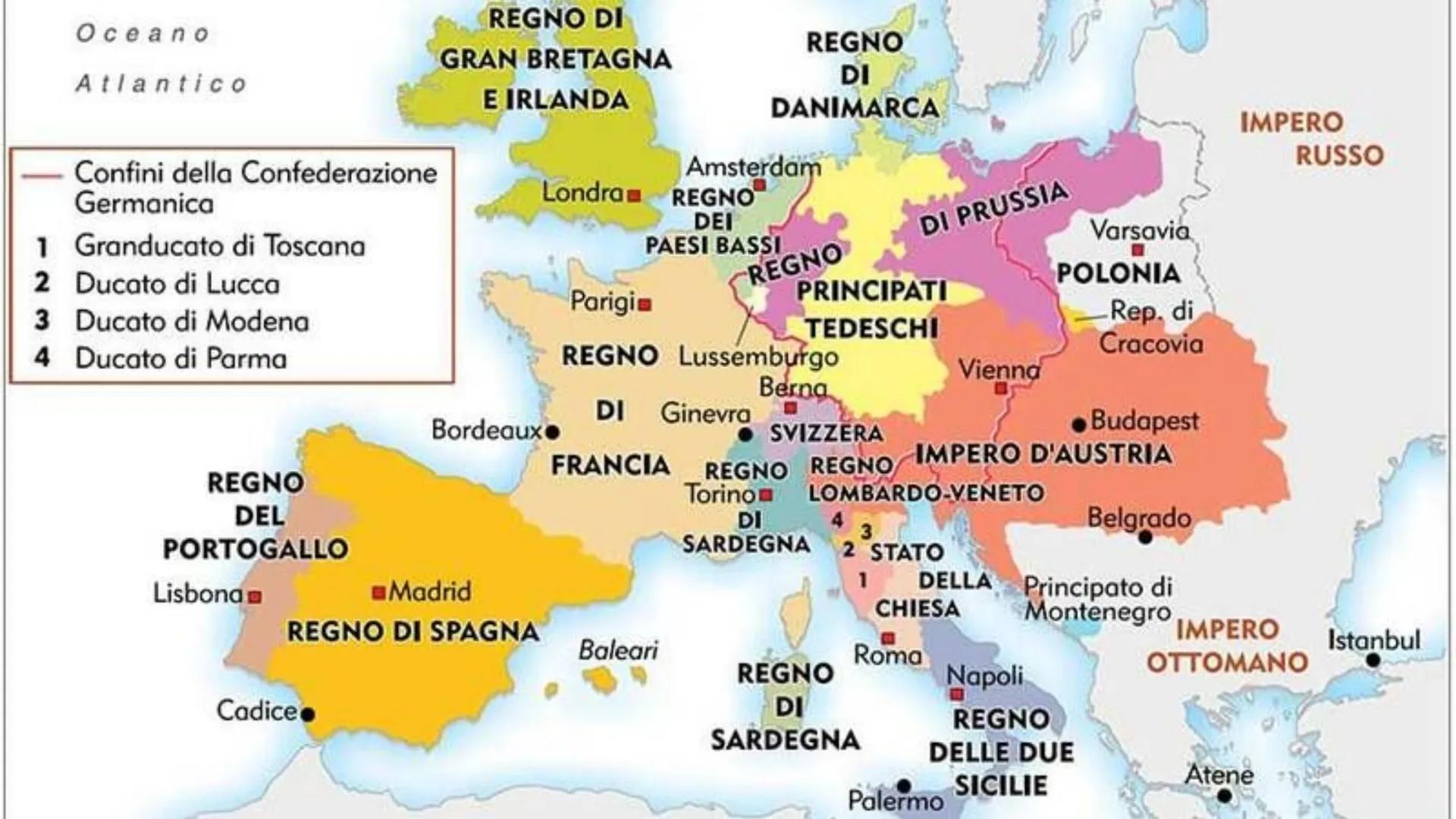 L'EUROPA DOPO
NAPOLEONE
Lavoro svolto da Luca Toia La restaurazione
Dopo la morte di Napoleone, i capi di stato europei si
riunirono a Vienn