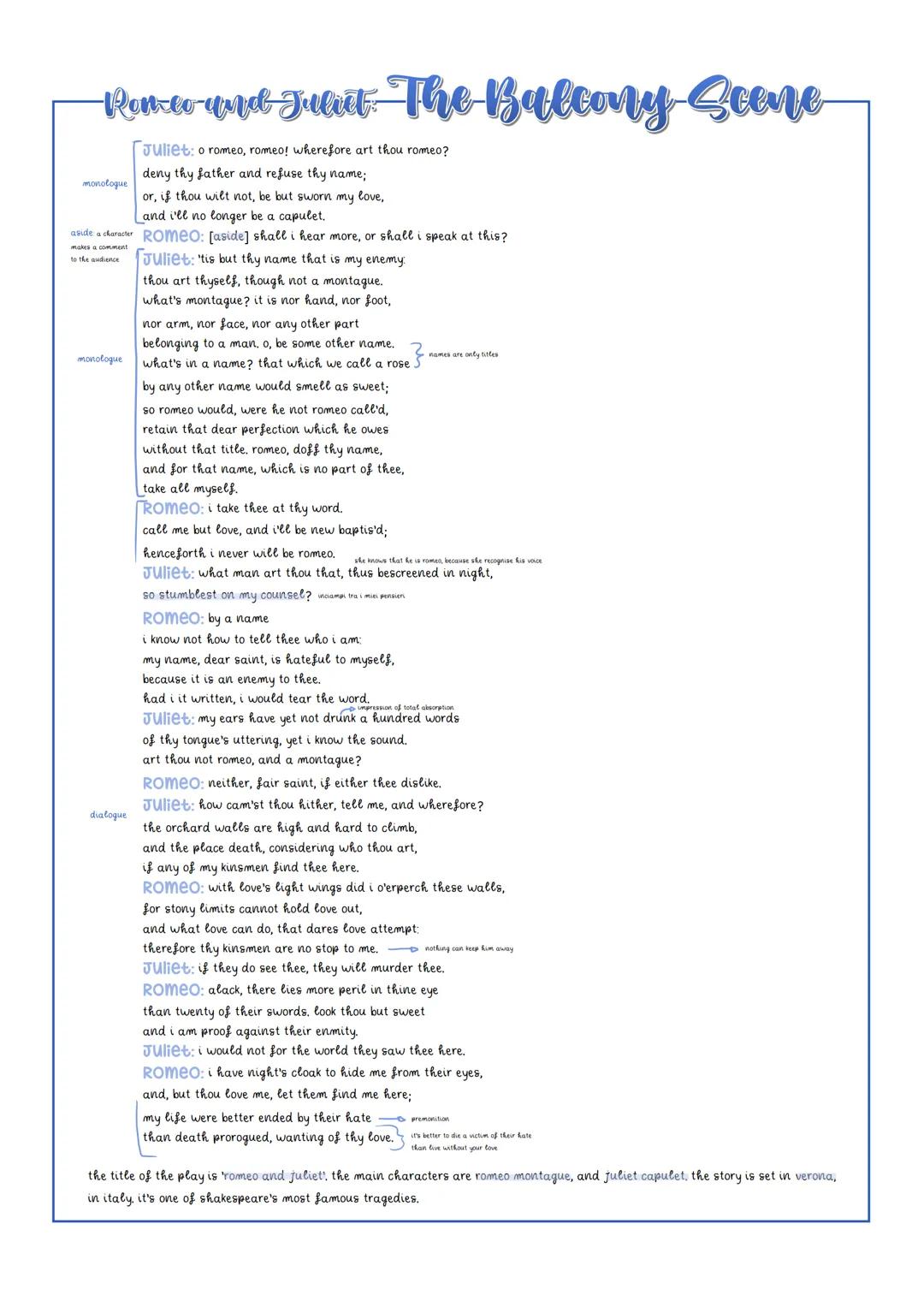 Ron-co- and Juliet The Balcony Scene
Juliet: o romeo, romeo! wherefore art thou romeo?
deny thy father and refuse thy name;
or, if thou wilt