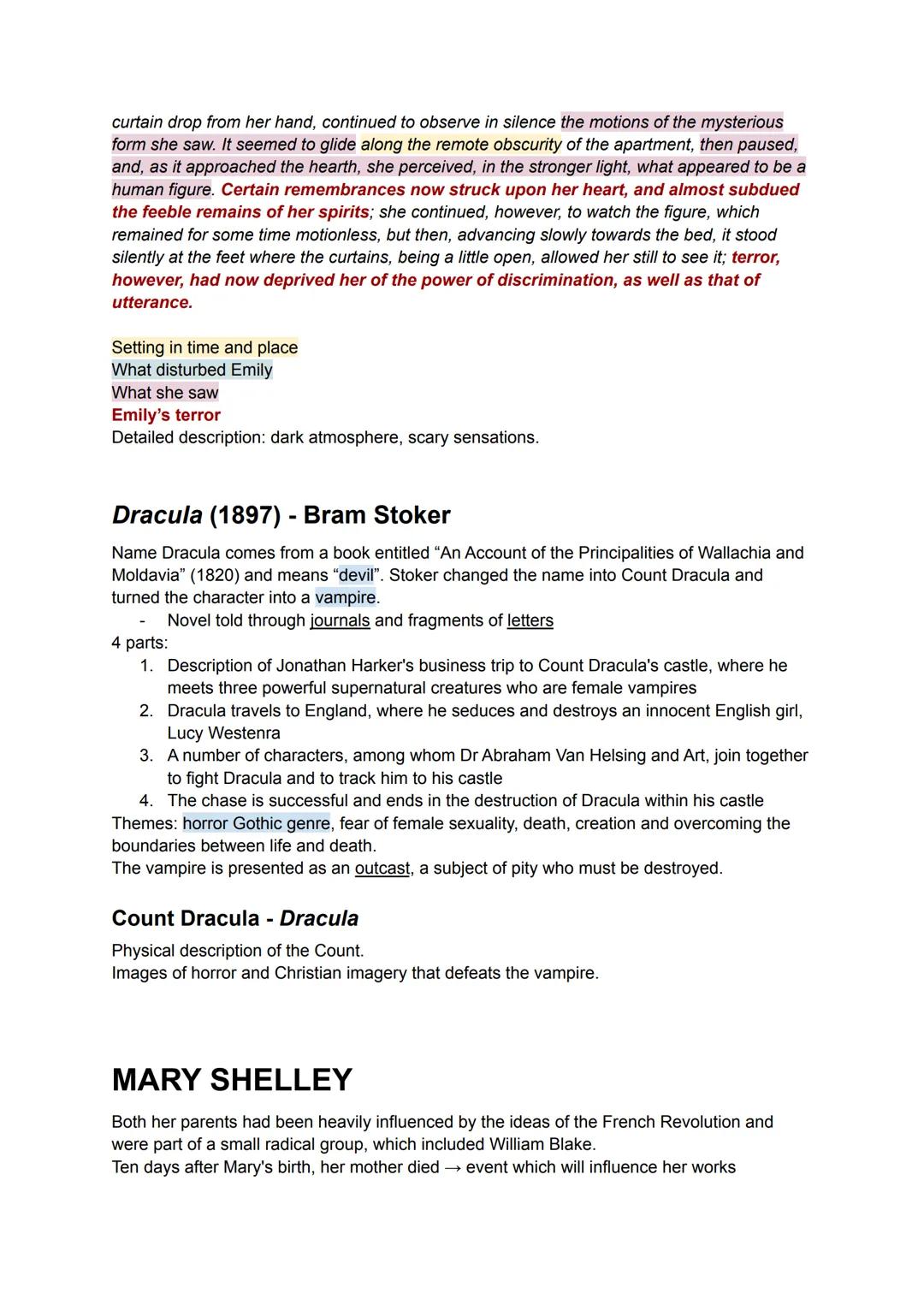 THE GOTHIC NOVEL
18th century →→ interest in individual consciousness, taste for the strange, mysterious,
impulse for freedom and escape fro