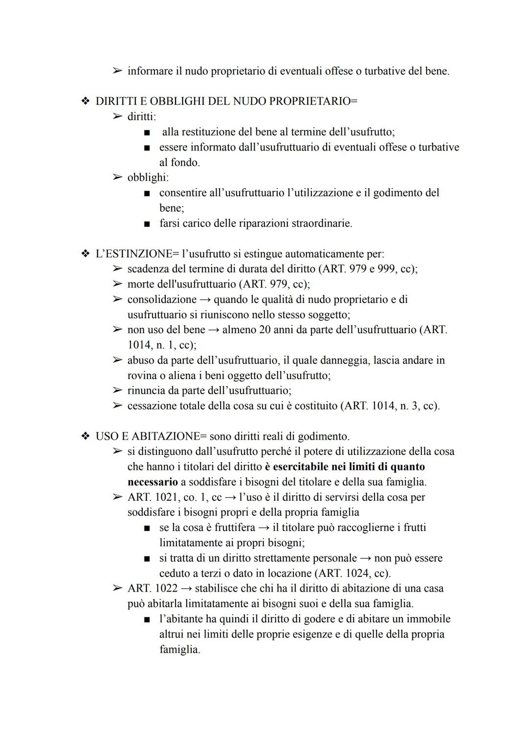 PROPRIETÀ E DIRITTI REALI MINORI
◆ DIRITTI REALI MINORI= diritti che limitano quello di proprietà.
gravano su un bene di proprietà altrui, s