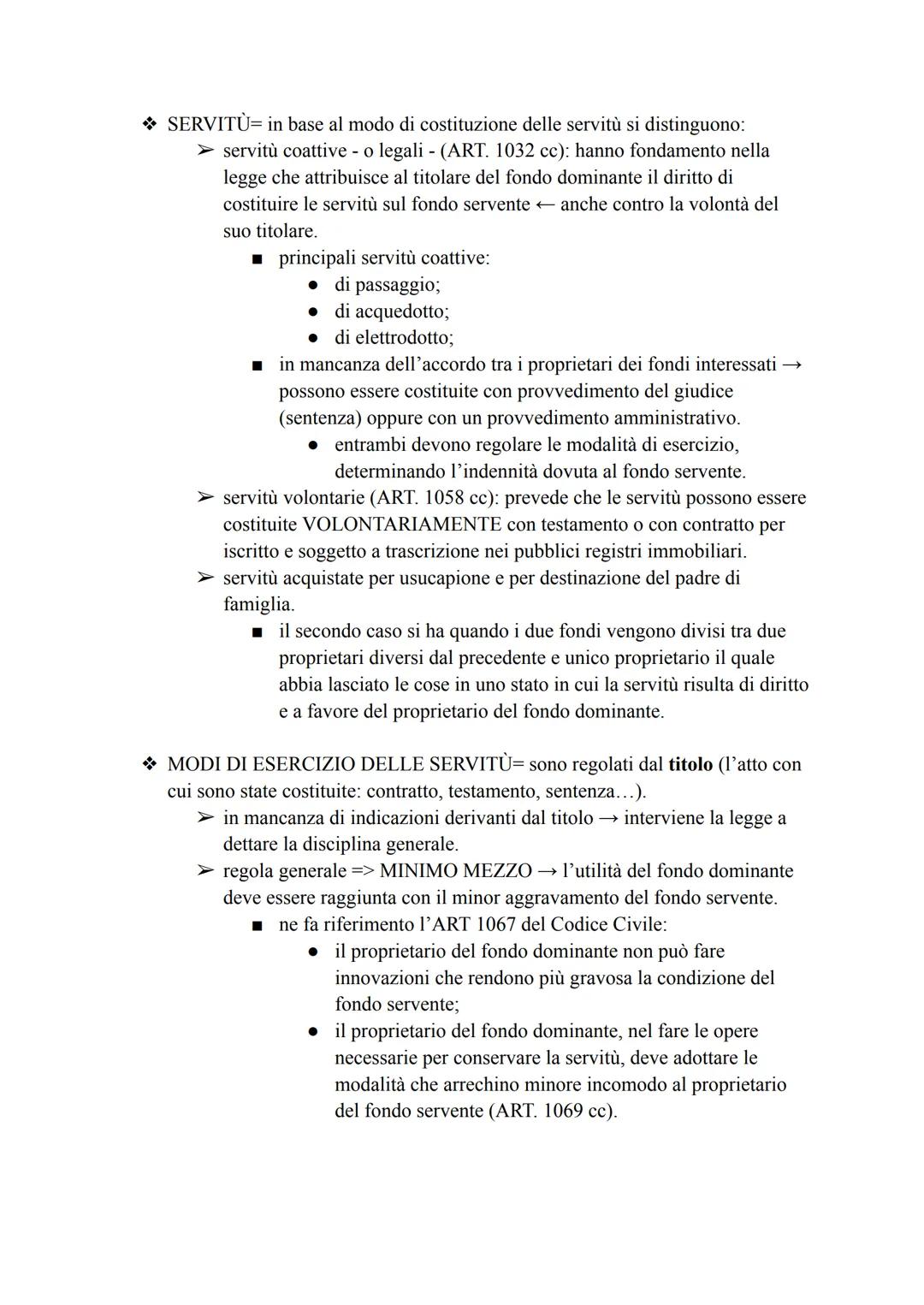 PROPRIETÀ E DIRITTI REALI MINORI
◆ DIRITTI REALI MINORI= diritti che limitano quello di proprietà.
gravano su un bene di proprietà altrui, s