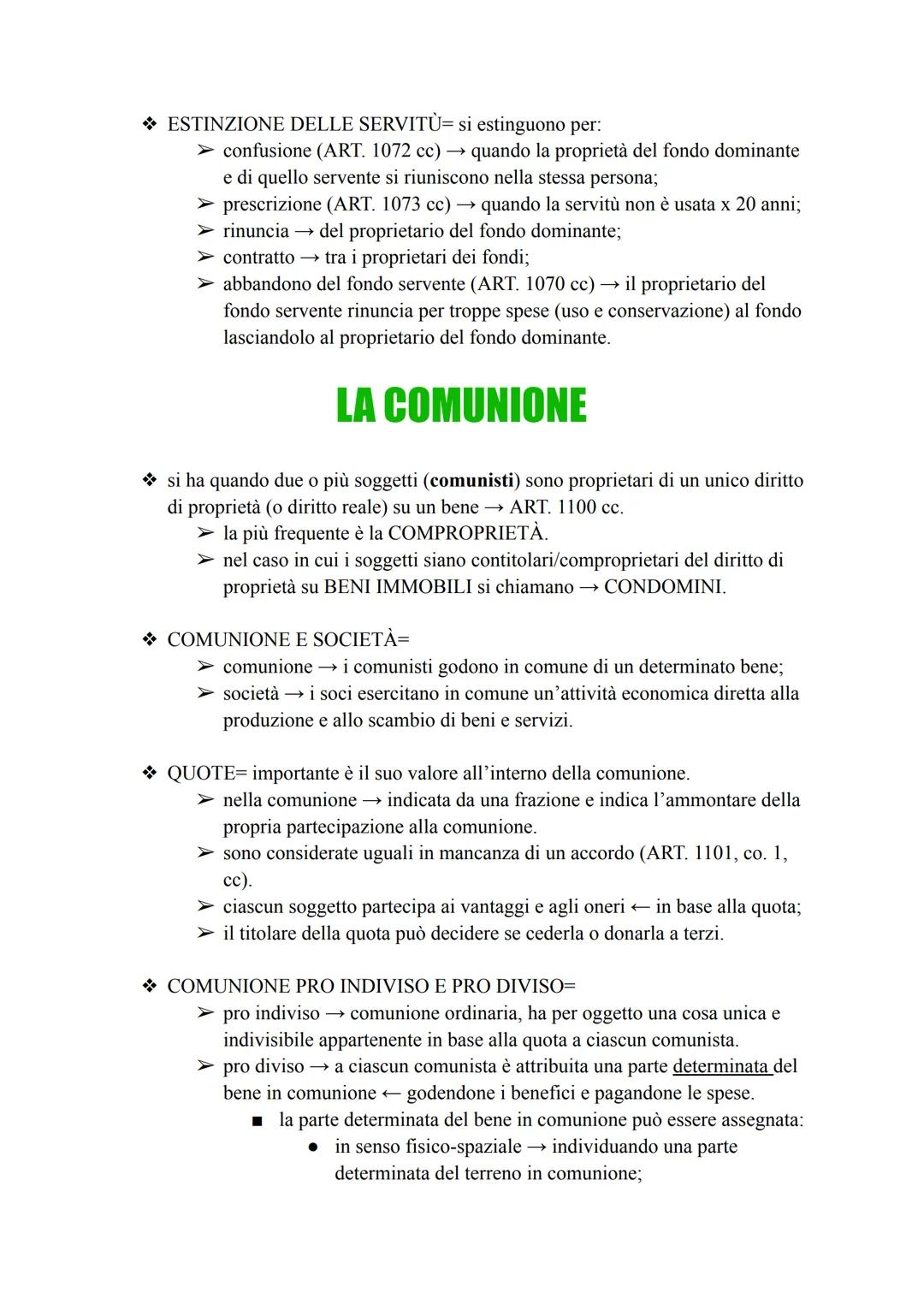 PROPRIETÀ E DIRITTI REALI MINORI
◆ DIRITTI REALI MINORI= diritti che limitano quello di proprietà.
gravano su un bene di proprietà altrui, s