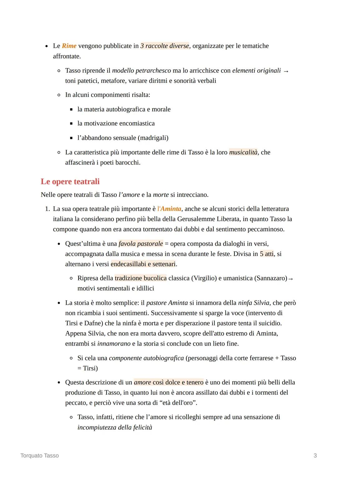La Gerusalemme Liberata
La vicenda editoriale
โข Tasso comincia a scrivere la Gerusalemme Liberata a 15 anni, chiamandola
Gierusalemme, ma no