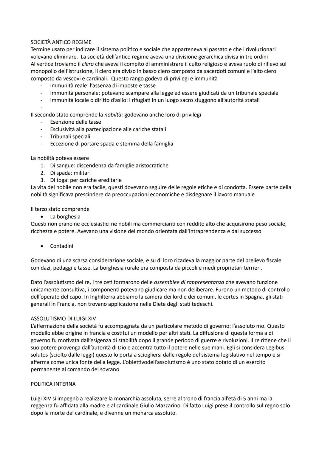 # SOCIETÀ ANTICO REGIME
Termine usato per indicare il sistema politico e sociale che apparteneva al passato e che i rivoluzionari
volevano e