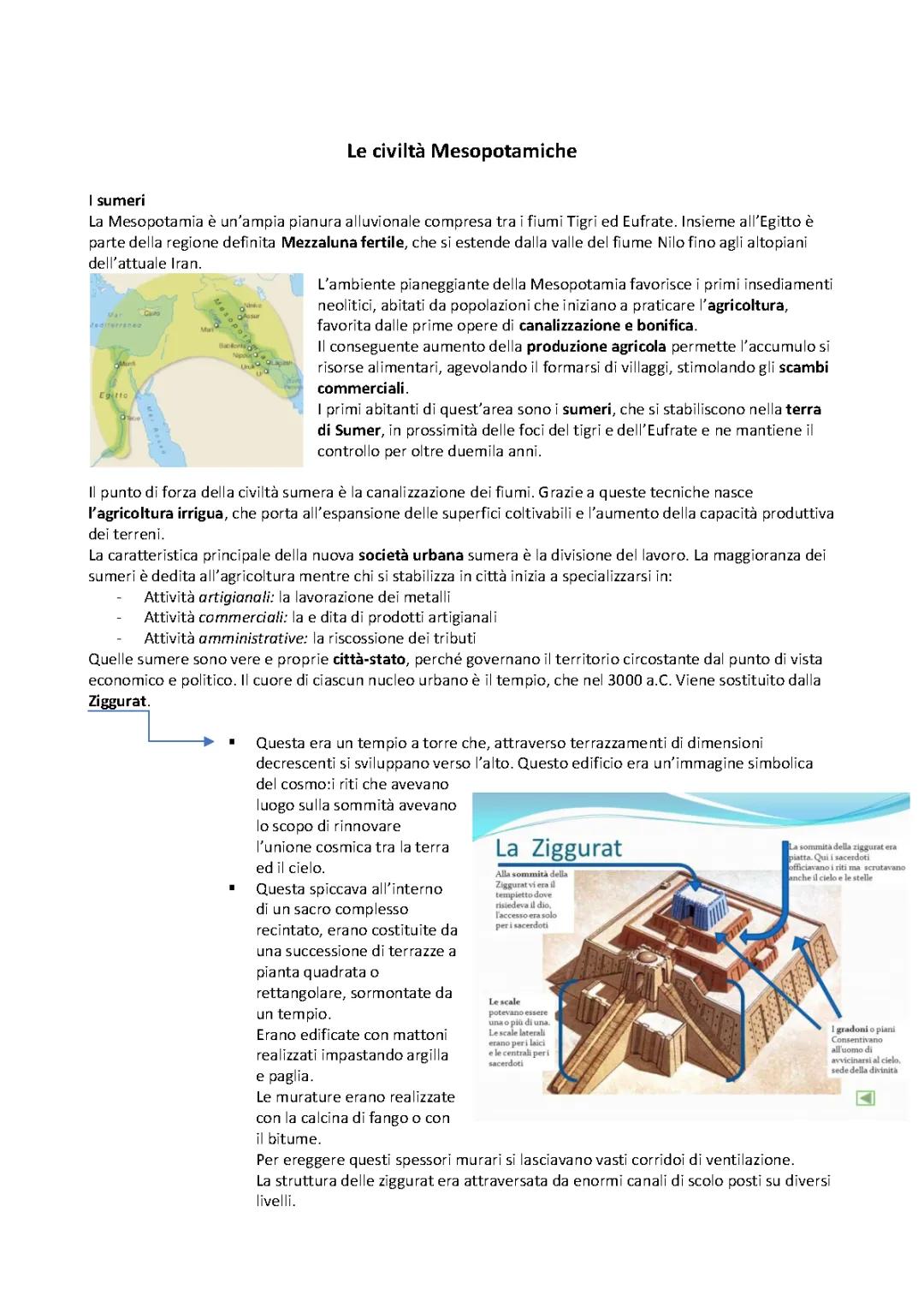 le civiltà mesopotamiche