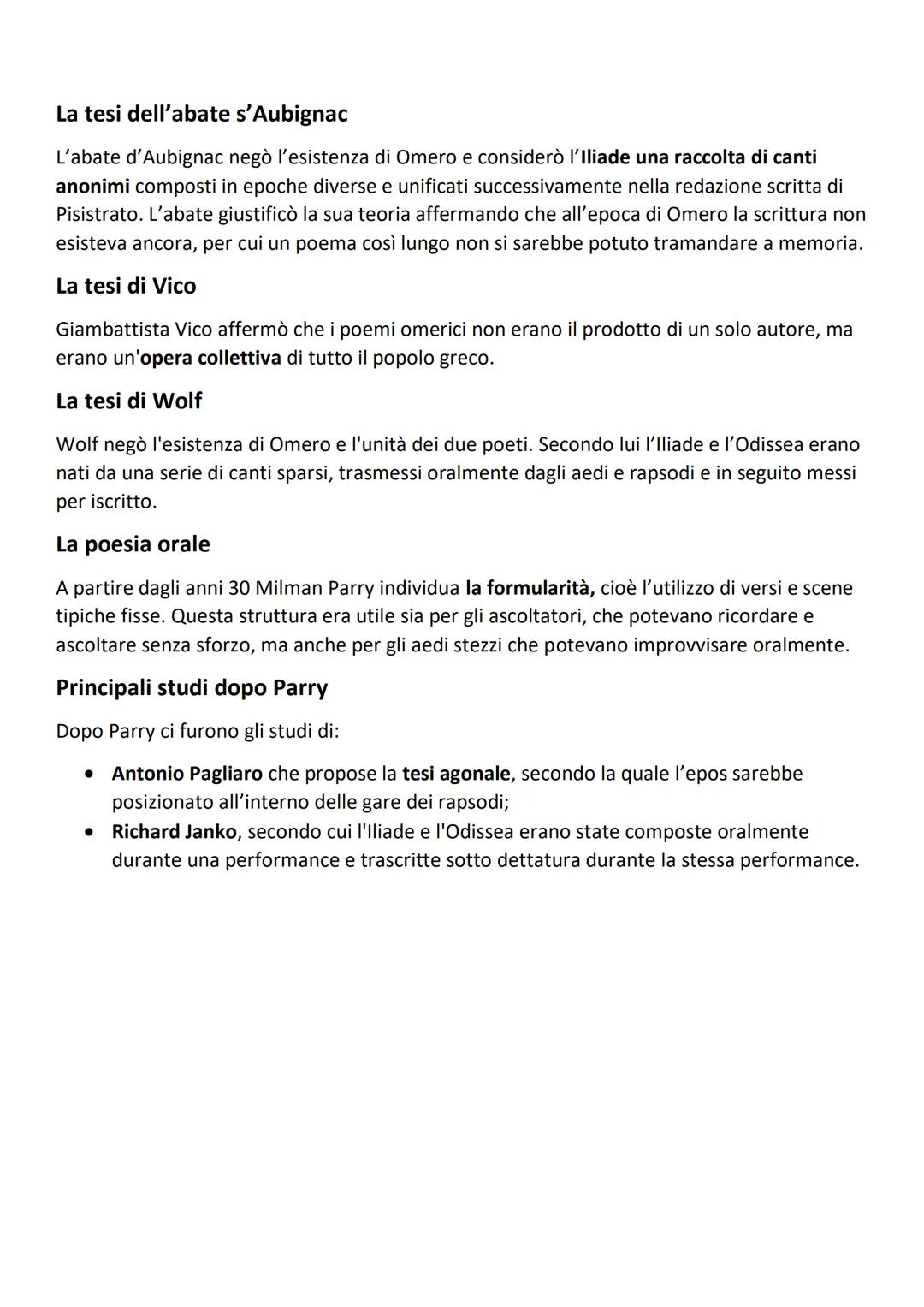 LE ORIGINI
I primi poemi epici di omero risalgono all'XI secolo, quindi all'Età Arcaica (XI-VIII). L'epica
(dal greco epos = "parola", "disc