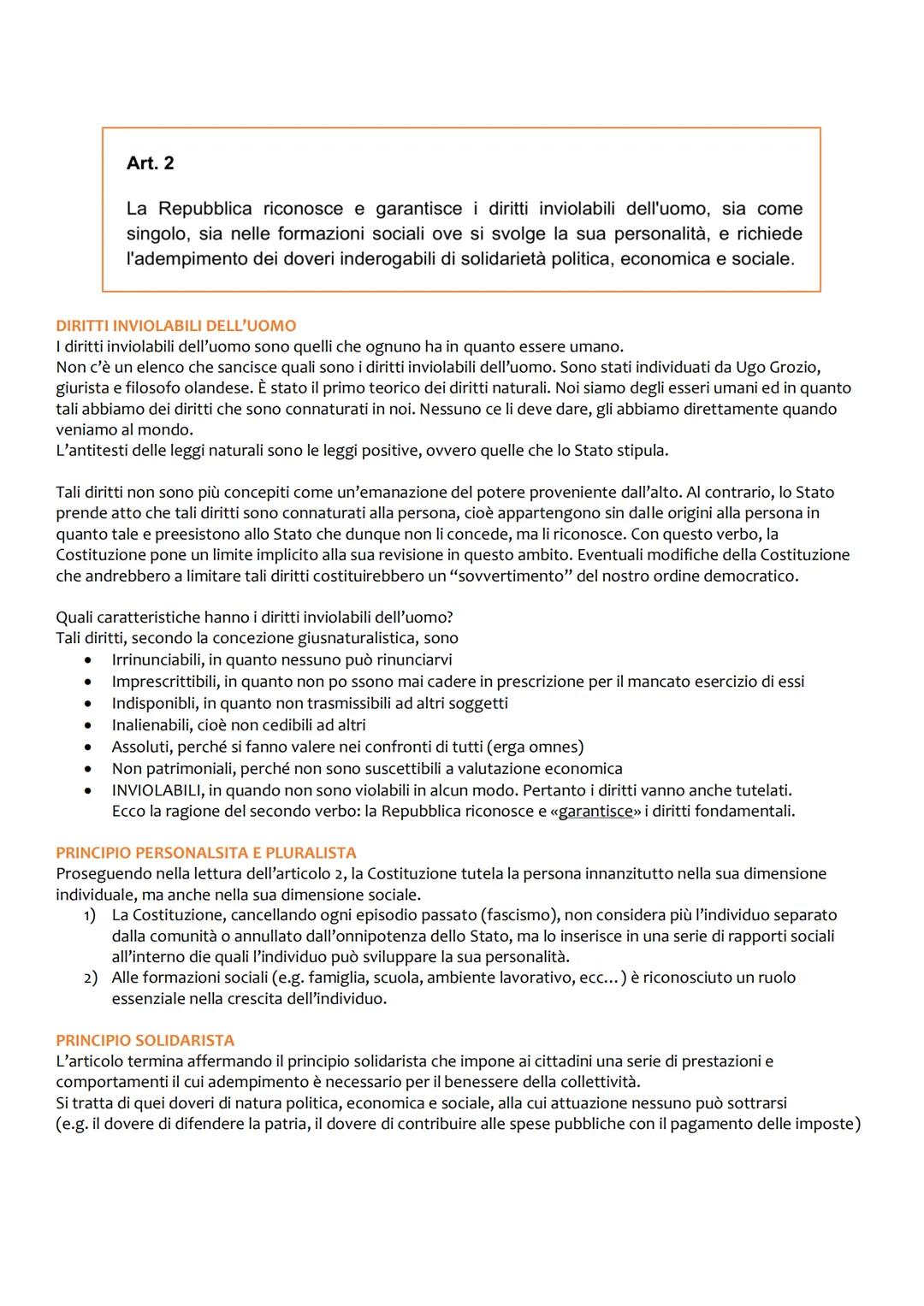 I PRINCIPI FONDAMENTALI DELLA COSTITUZIONE (1-12)
Art. 1
●
L'Italia è una Repubblica democratica, fondata sul lavoro.
L'espressione "repubbl