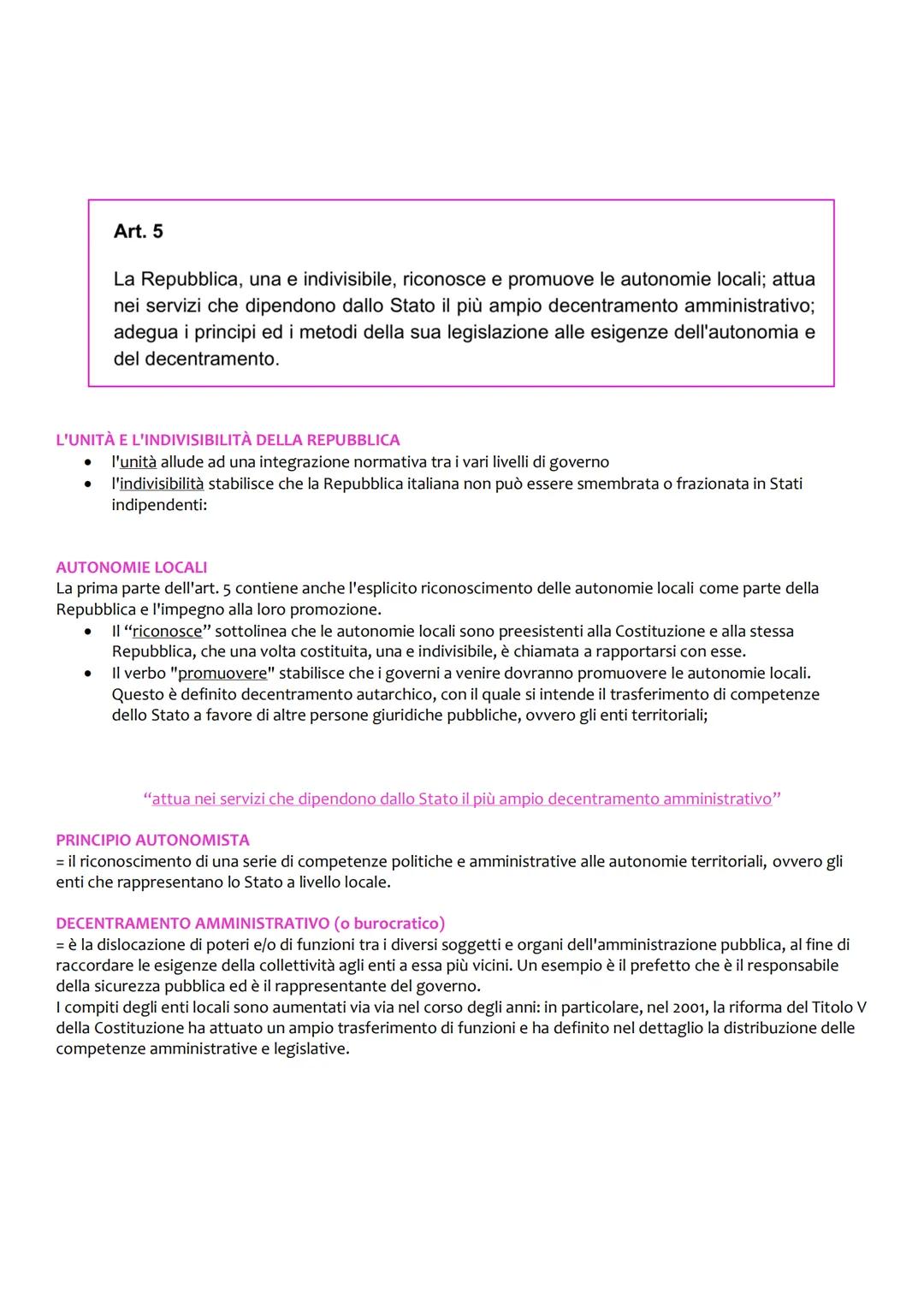 I PRINCIPI FONDAMENTALI DELLA COSTITUZIONE (1-12)
Art. 1
●
L'Italia è una Repubblica democratica, fondata sul lavoro.
L'espressione "repubbl