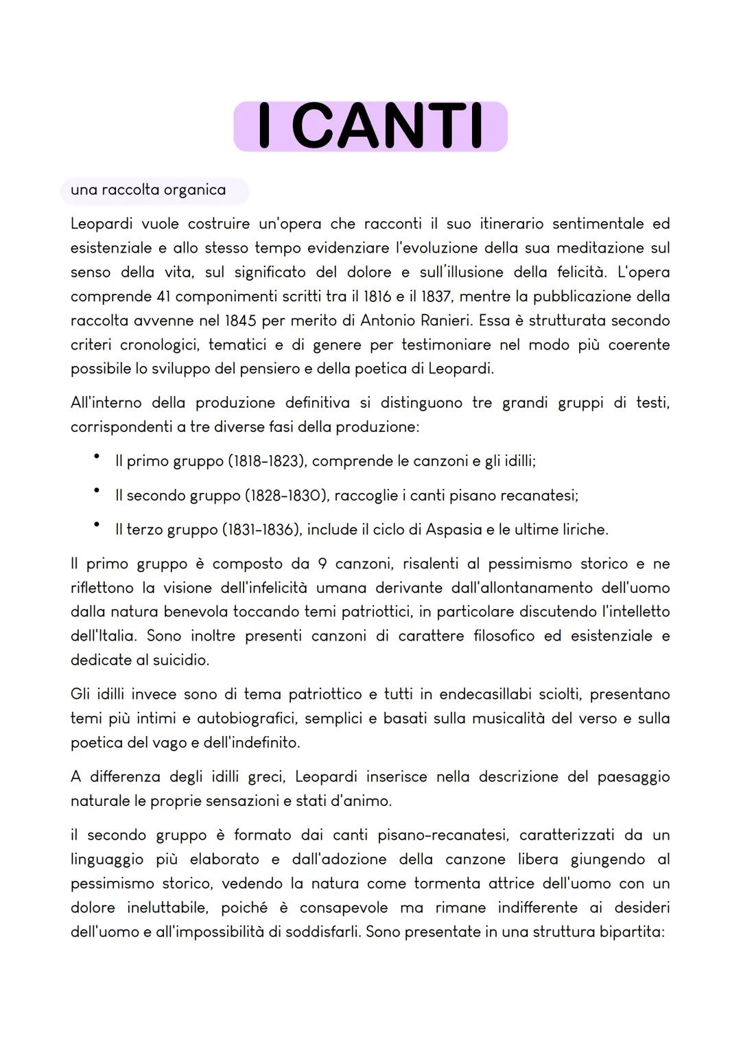 GIACOMO LEOPARDI
La vita e le opere
Un'infanzia felice e un'adolescenza appartata
Leopardi nasce il 29 giugno 1798 a Recanati, vive feliceme