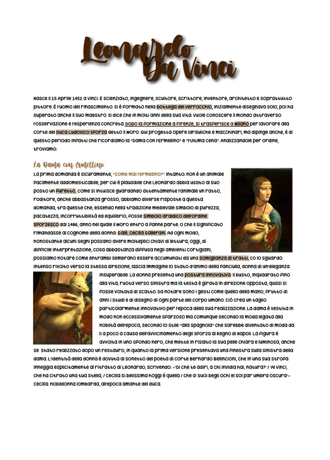 # Leonardo
# Da Vinci
Nasce il 15 Aprile 1452 a vinci. È scienziato, ingegnere, scultore, scrittore, inventore, architetto e soprattutto
p