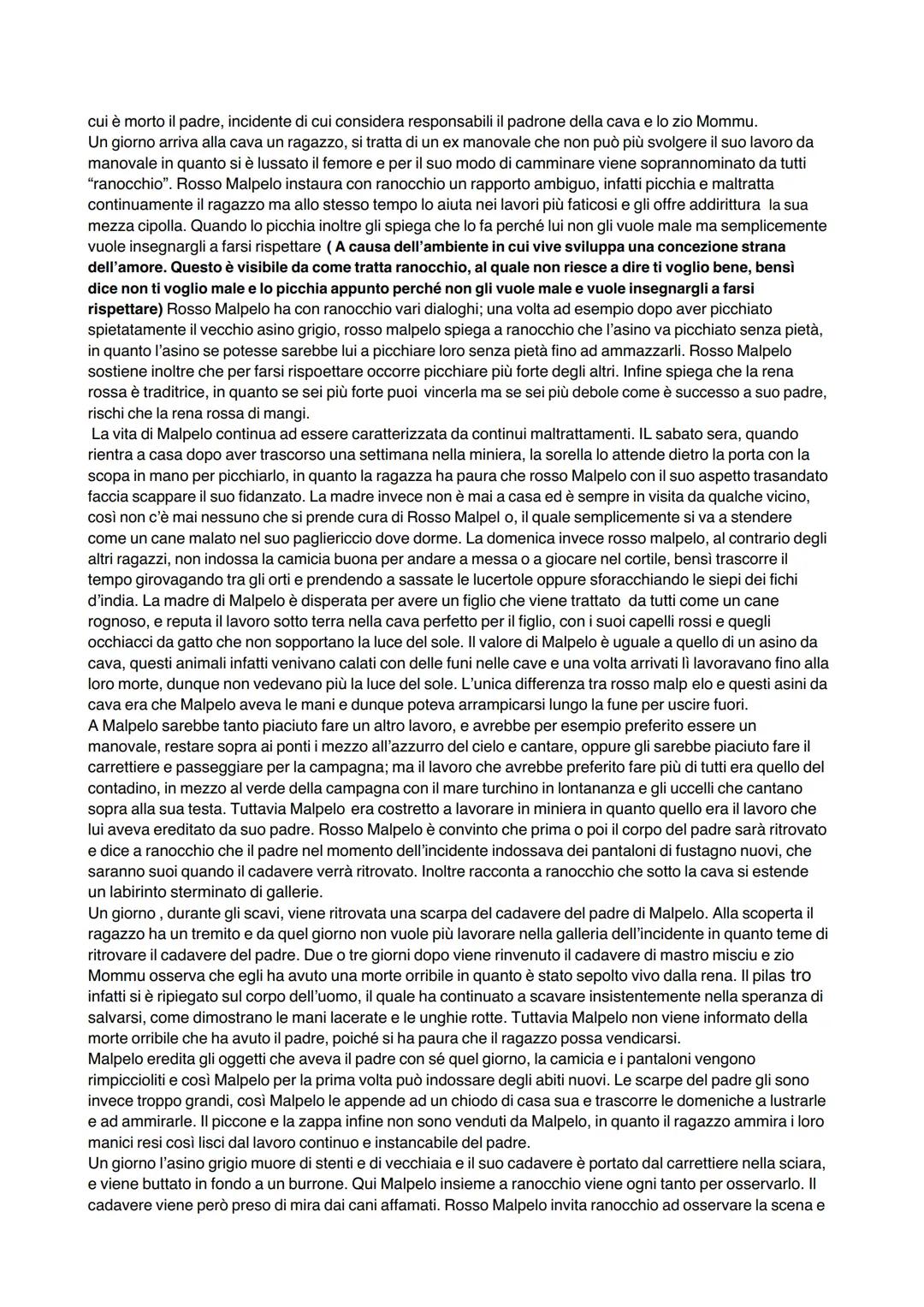 ROSSO MALPELO
Nel 1880 verga pubblica la sua prima raccolta dei racconti, è una raccolta importantissima che contiene una
decina di racconti